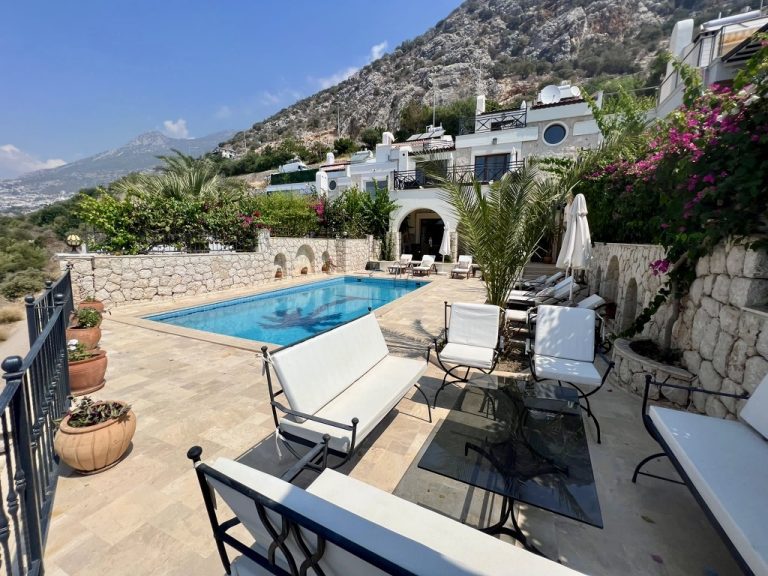 Outdoor seating area in Villa Karma, villa holiday in Kalkan, Turkey