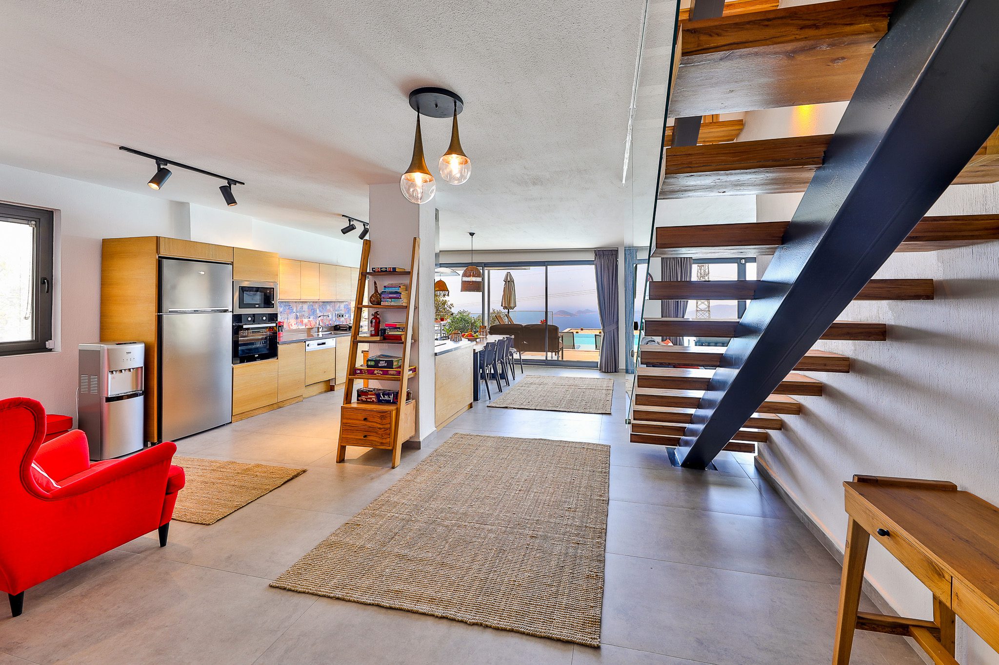 Stairway in Villa Rosso, villa holidays in Kalkan, Turkey