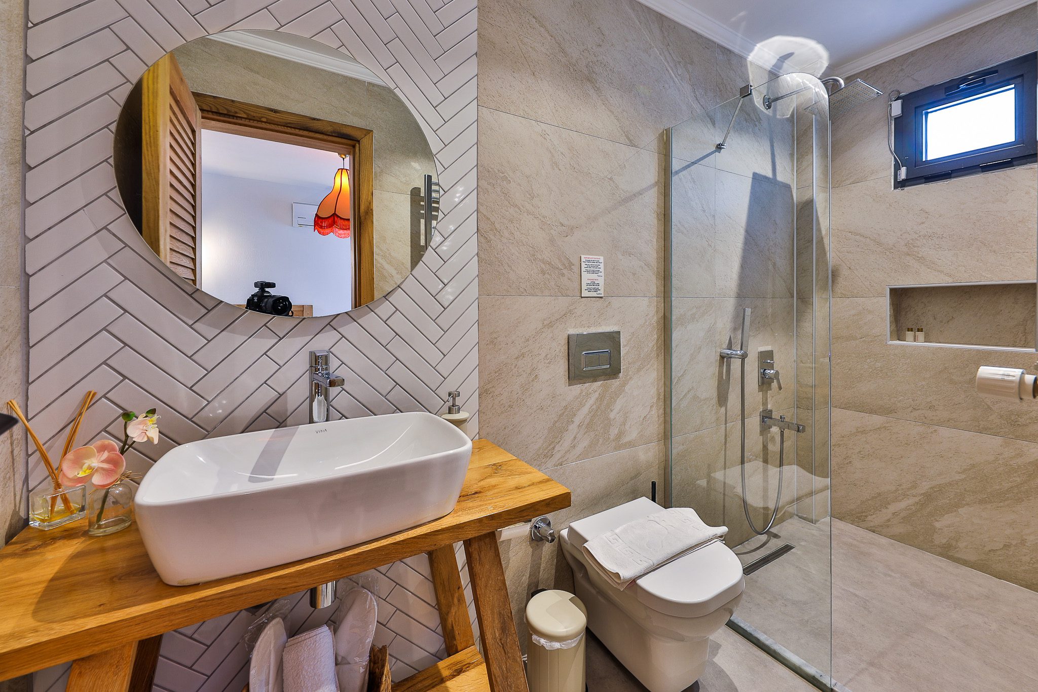 Bathroom in Villa Rosso, villa holidays in Kalkan, Turkey