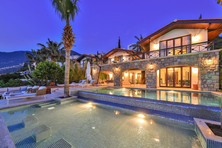 Outdoor pool at Villa Porto, villa holiday in Kalkan, Turkey