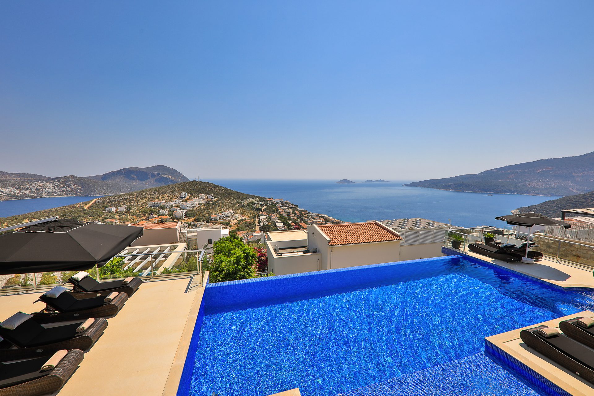 Pool of Villa Manila, luxury villa holiday in Kalkan, Turkey