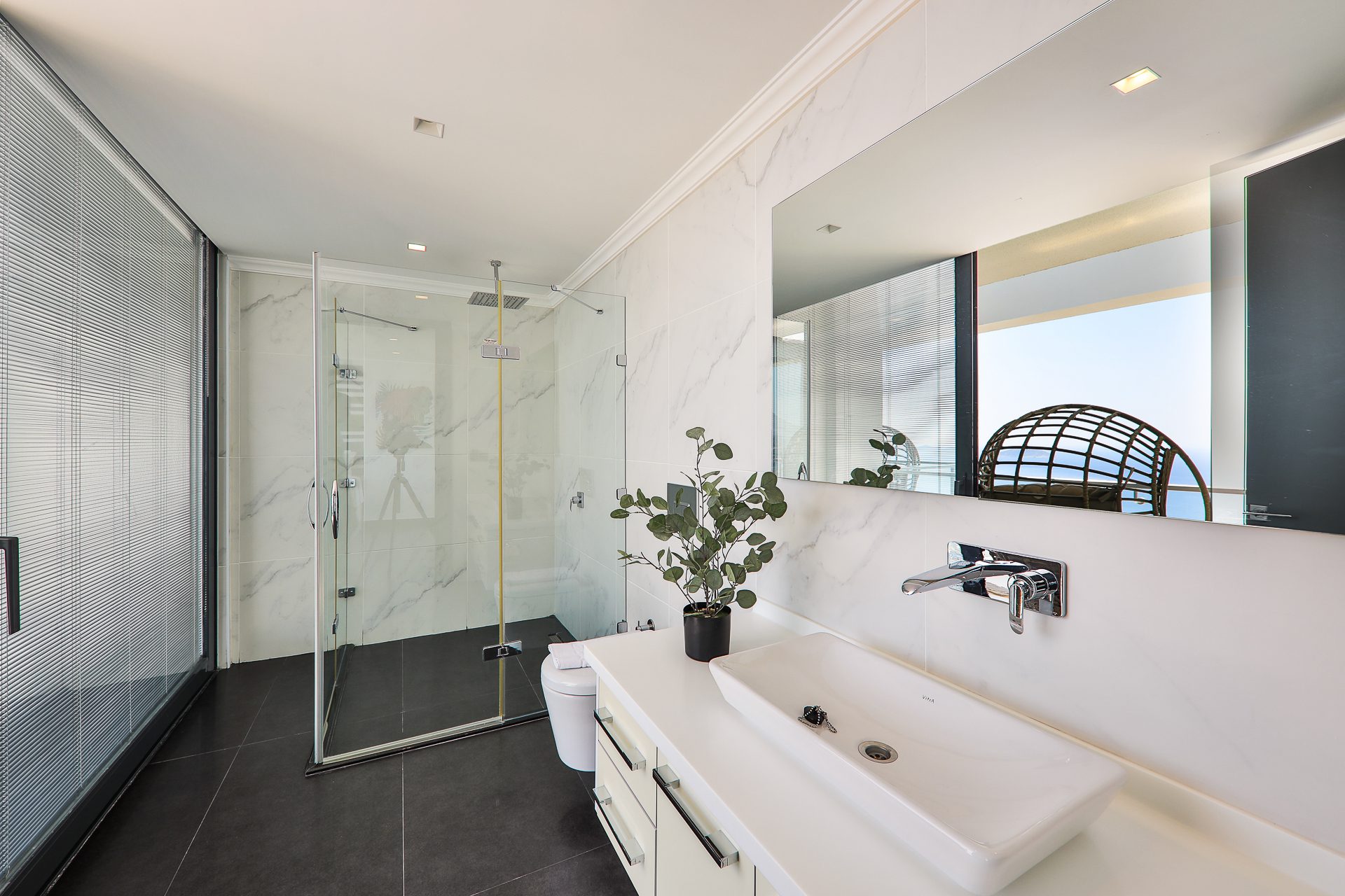 Large bathroom of Villa Manila, luxury villa holiday in Kalkan, Turkey