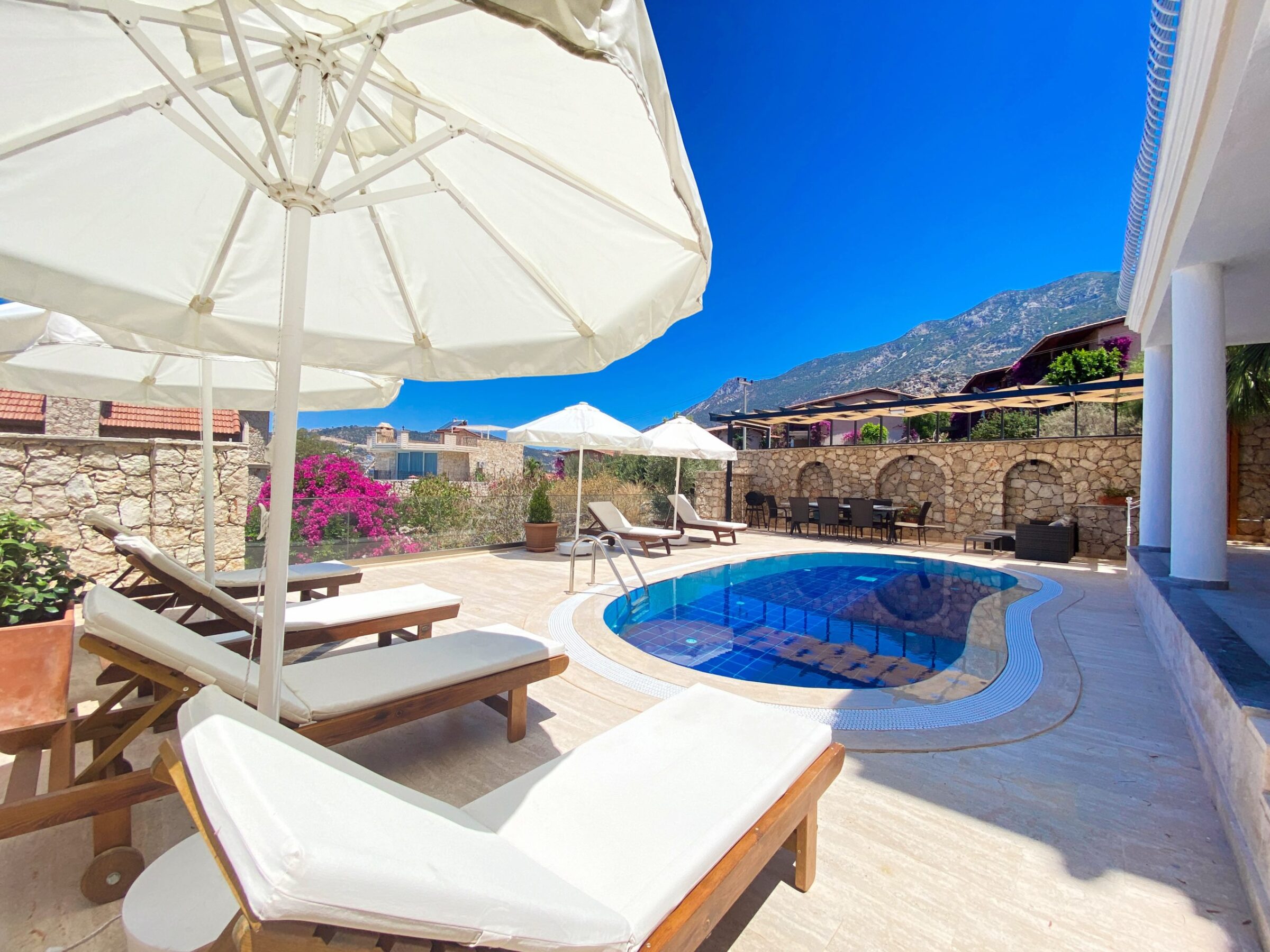 Luxury beachfront villa in Kalkan, Turkey Villa Leo outdoor area