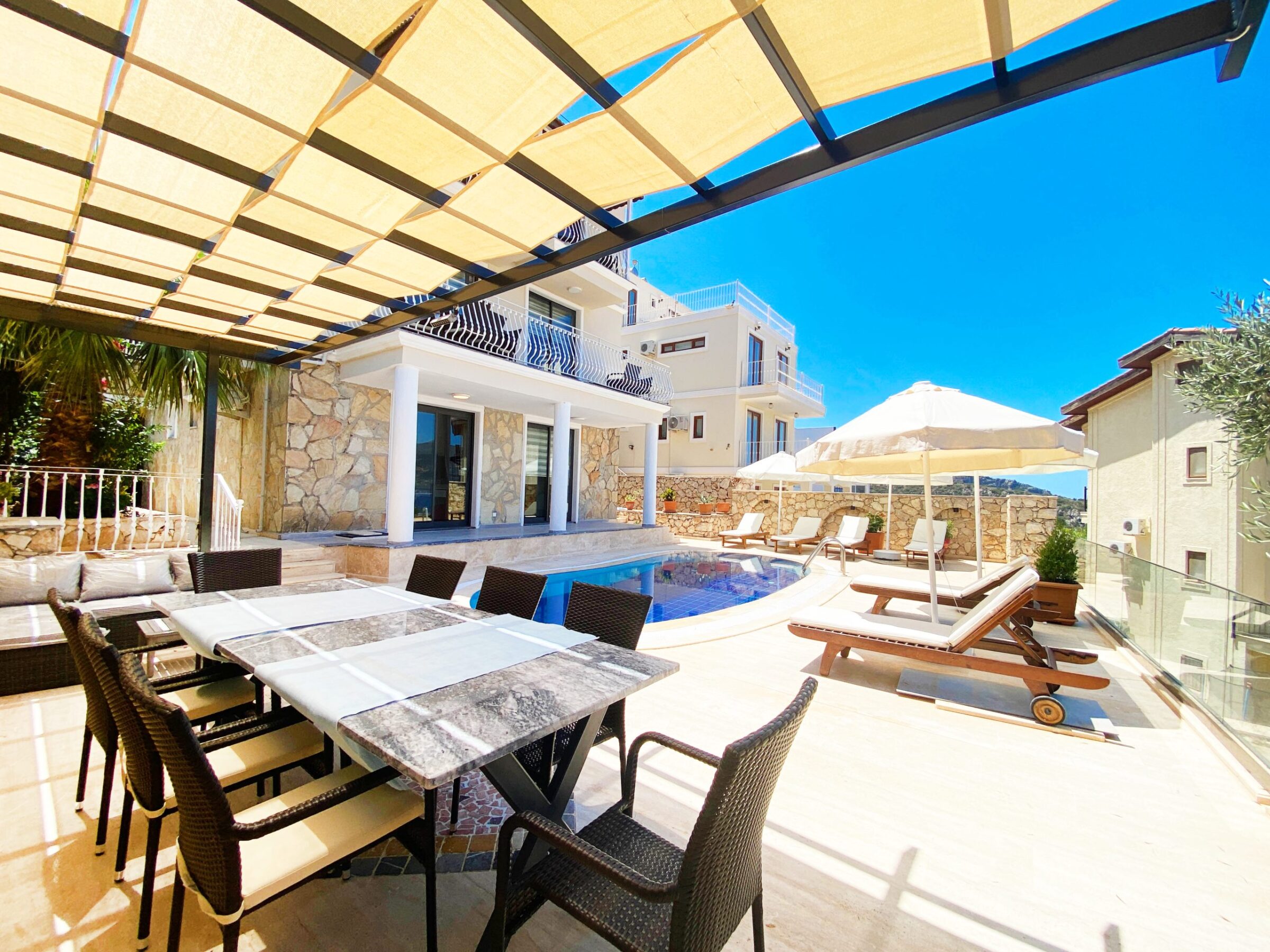 Luxury beachfront villa in Kalkan, Turkey Villa Leo outdoor area