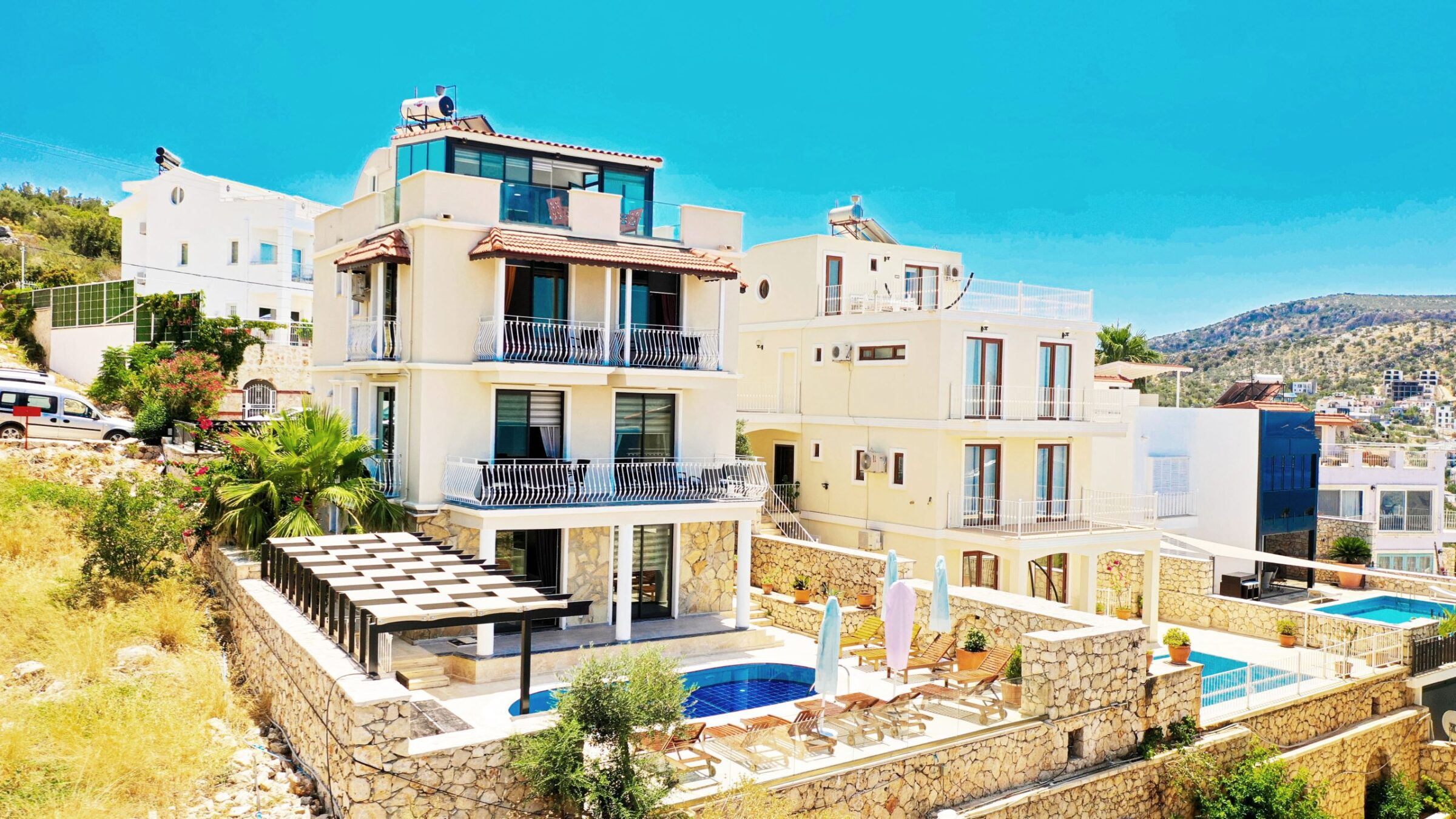 Luxury beachfront villa in Kalkan, Turkey view of Villa Leo