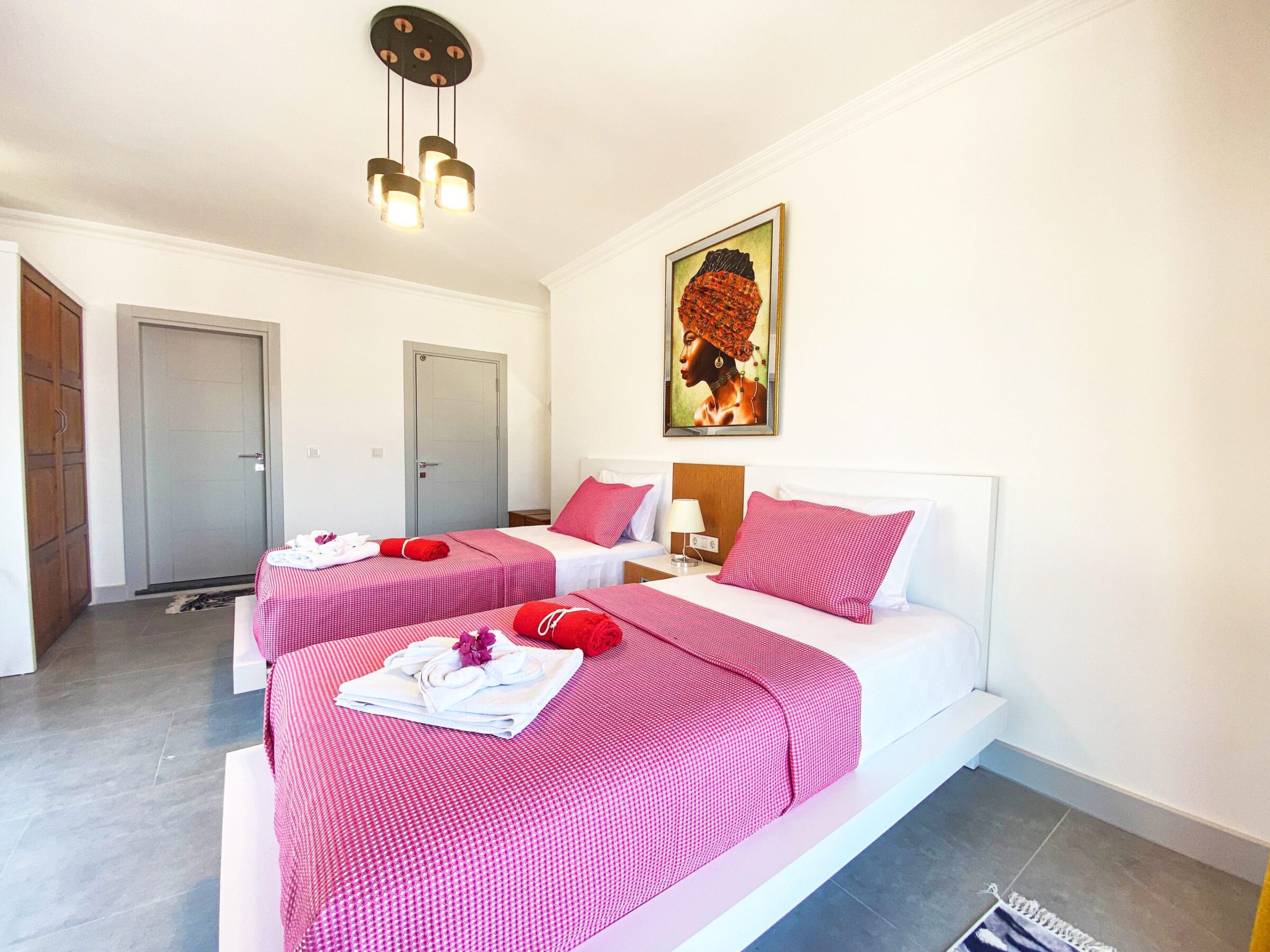 Luxury beachfront villa in Kalkan, Turkey Villa Leo twin bedroom