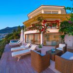 Sun loungers at Villa Ruya, villa holiday in Kalkan, Turkey