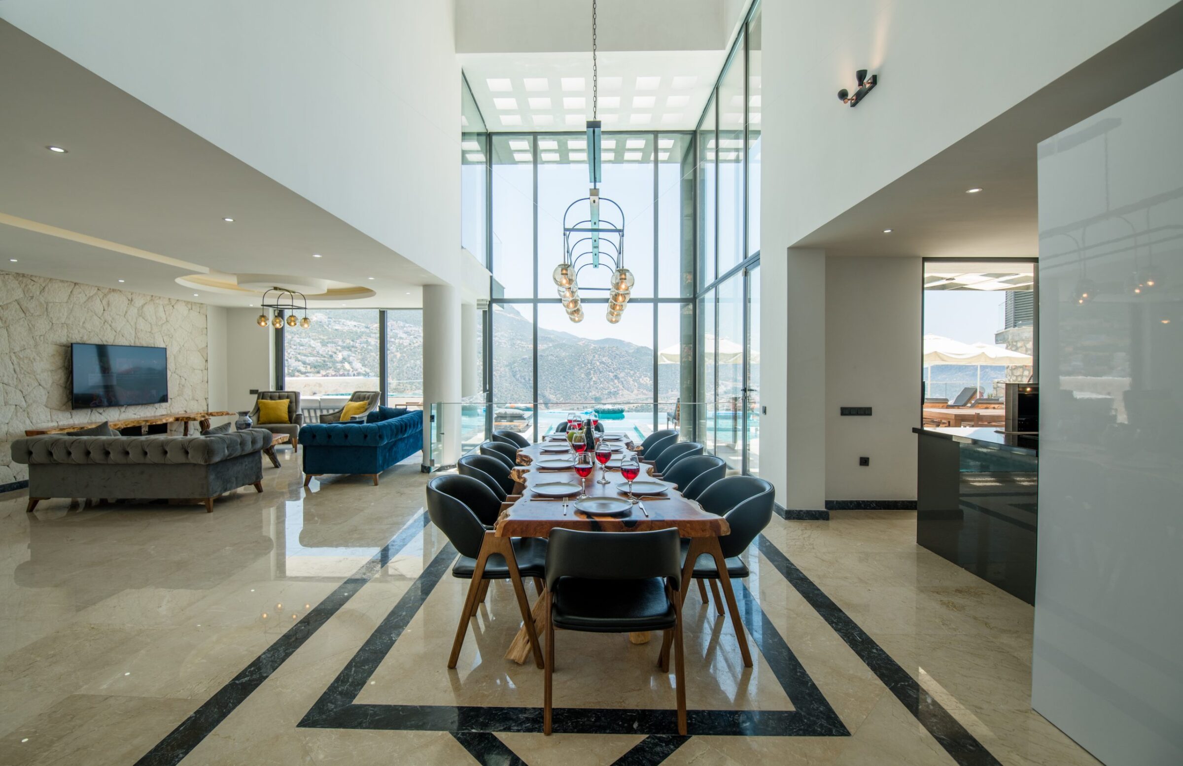 Lounge and dining area in Villa Unlimited 2, villa holidays in Kalkan, Turkey