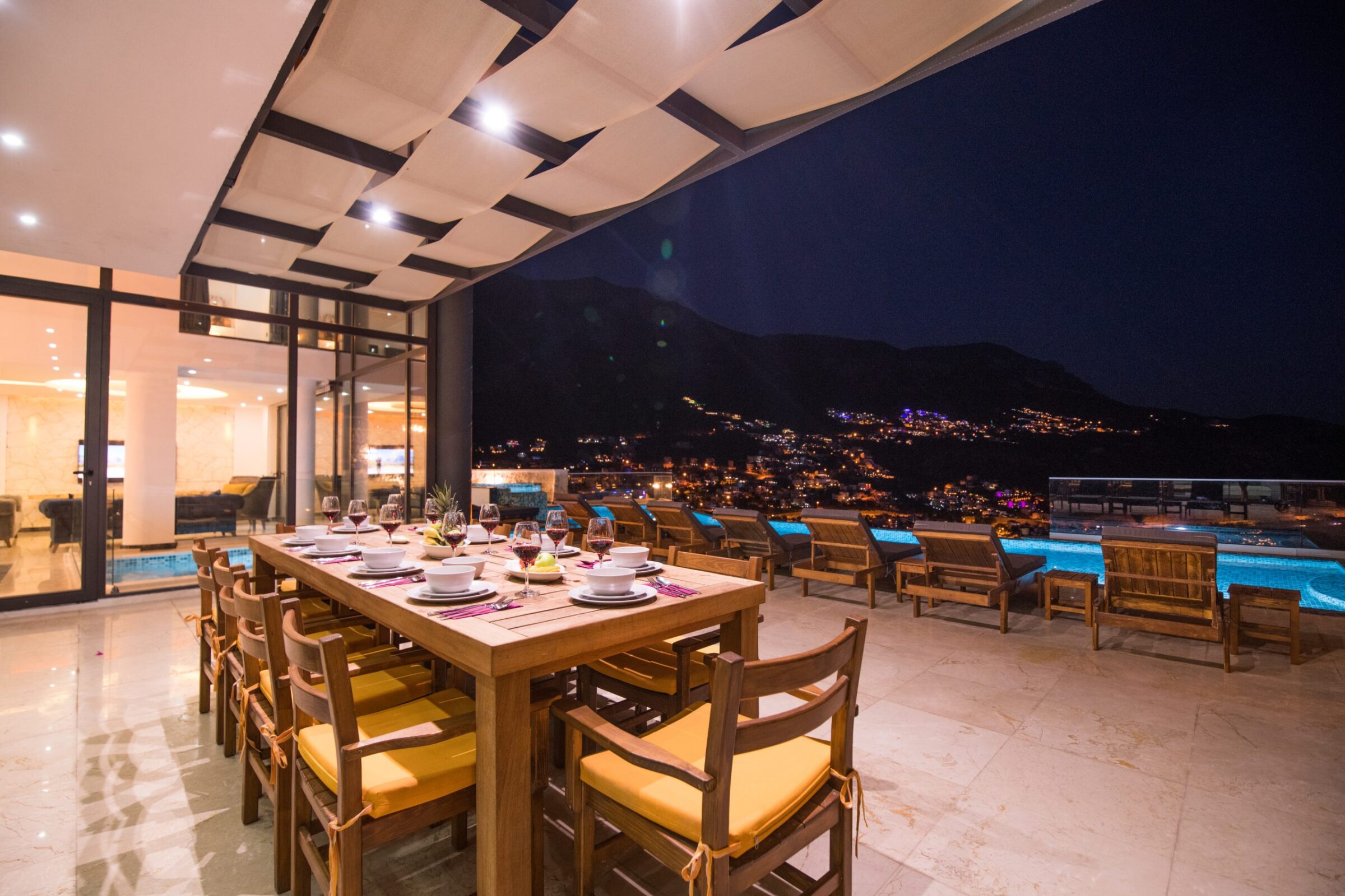 Outdoor dining area in Villa Unlimited 2, villa holidays in Kalkan, Turkey
