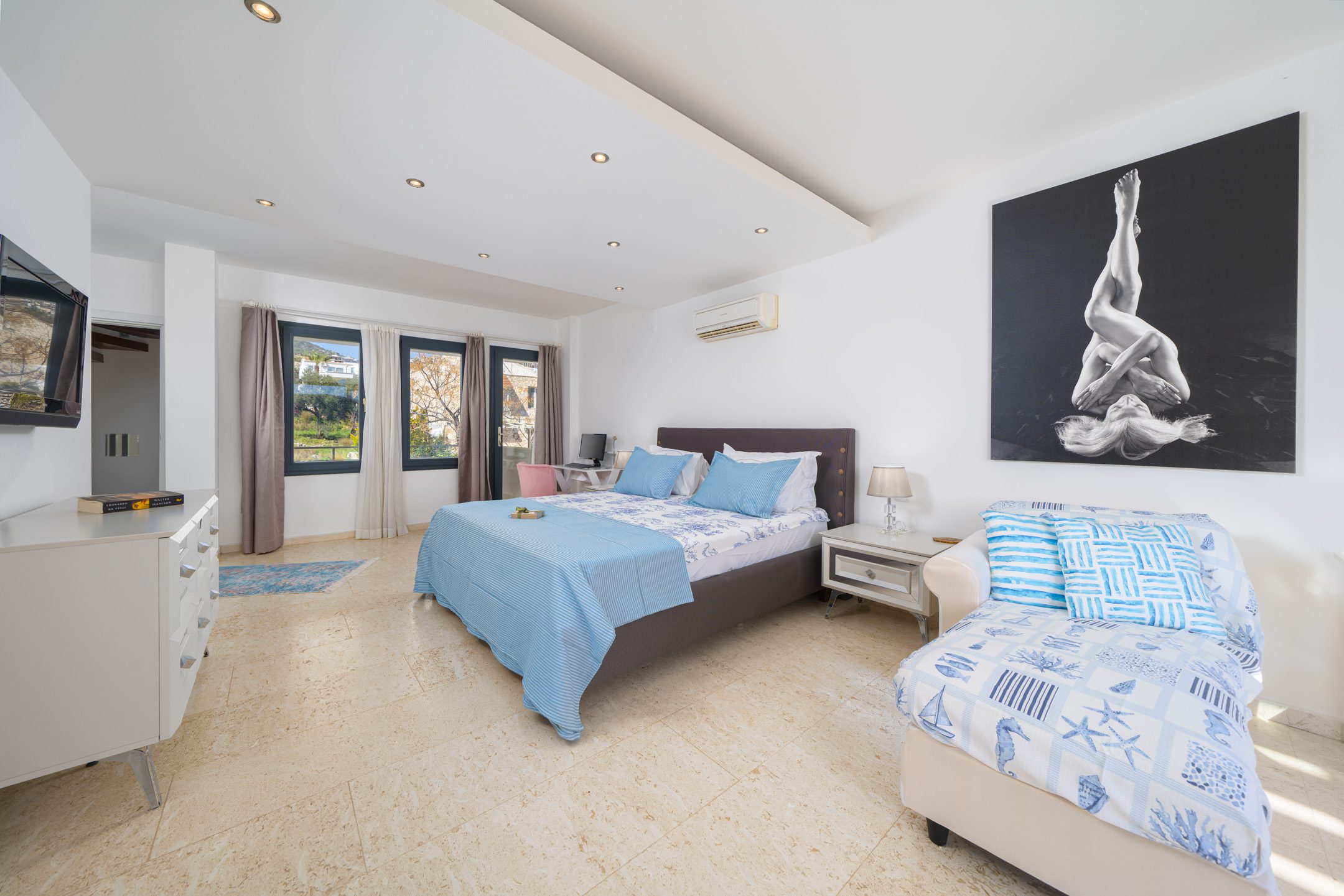 Turkey holidays at villa Simena, spacious double bedroom