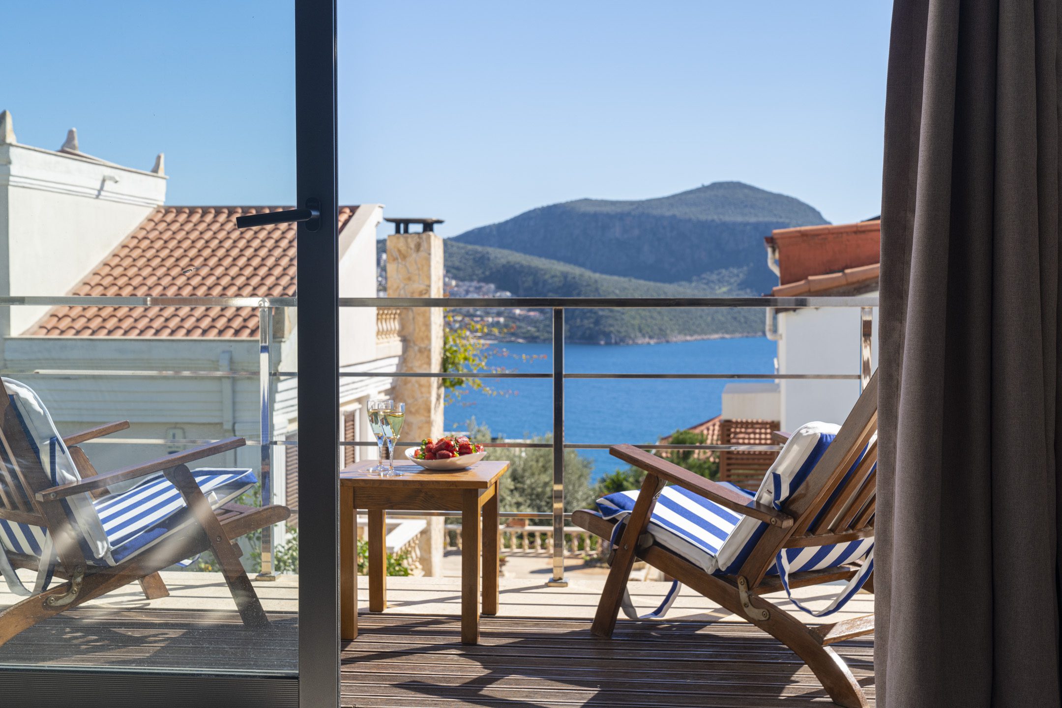 Turkey holidays at villa Simena, bedroom and balcony area