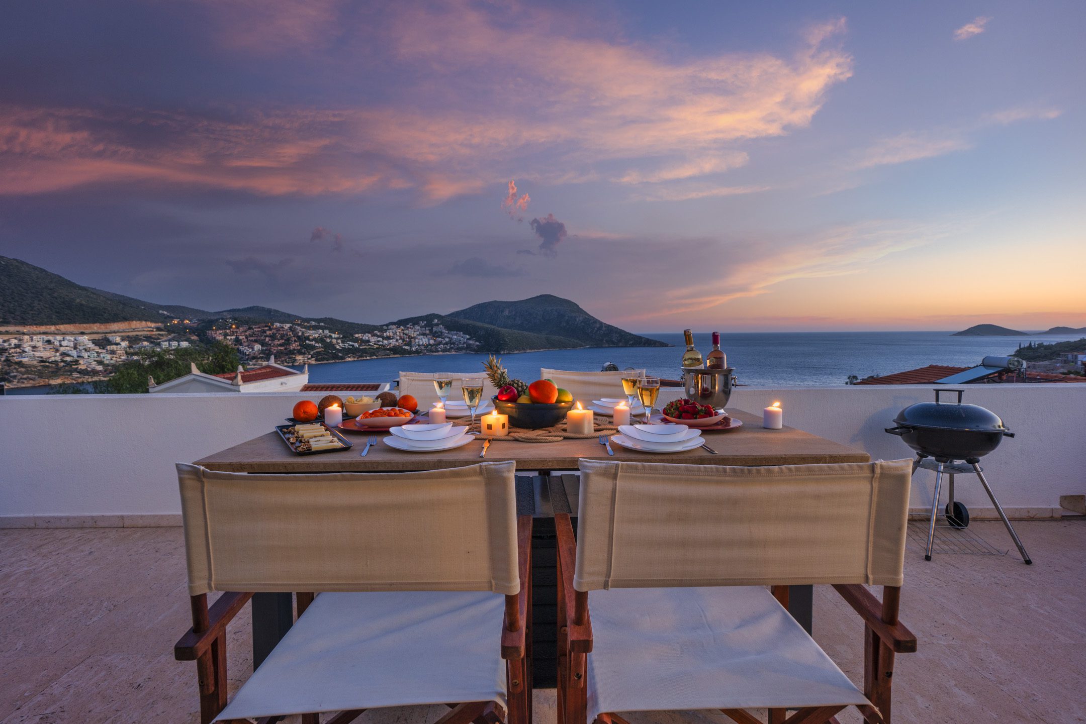 Turkey holidays at villa Simena, outdoor dining area