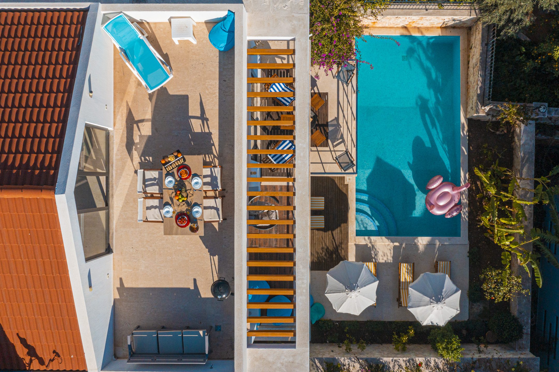 Turkey holidays at villa Simena, birdseye view