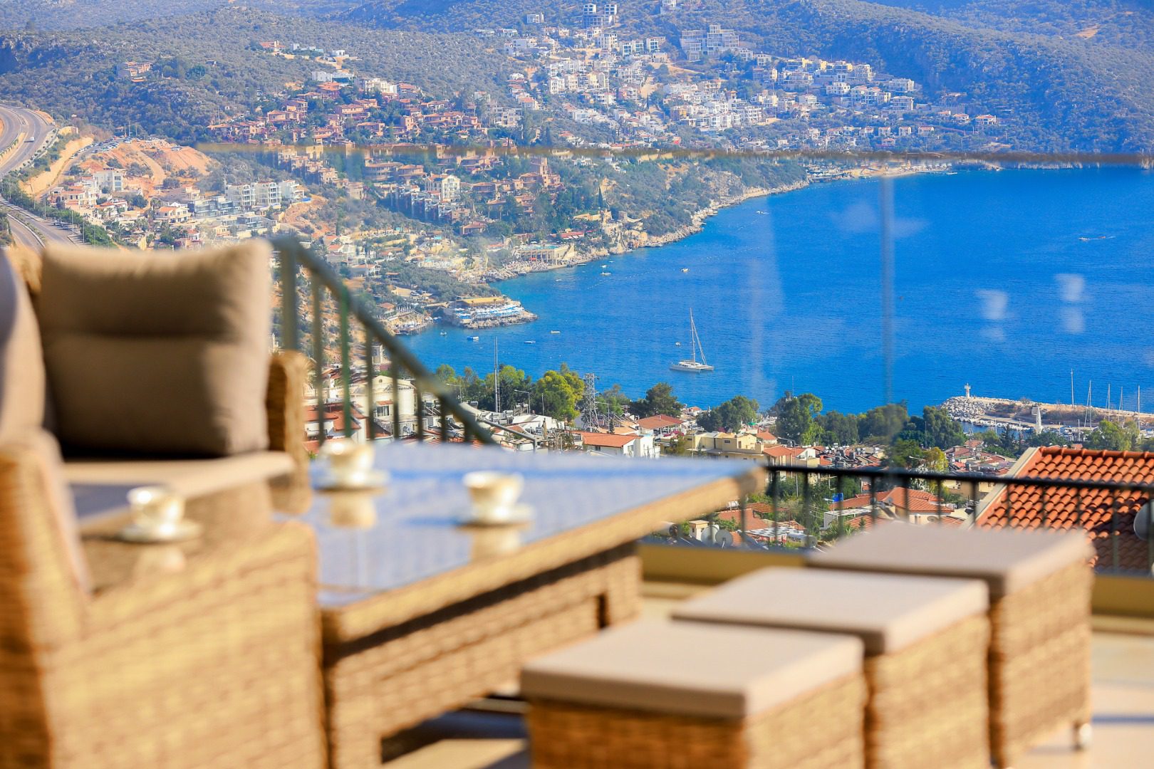 View from Villa Bliss, villa holiday in Kalkan, Turkey