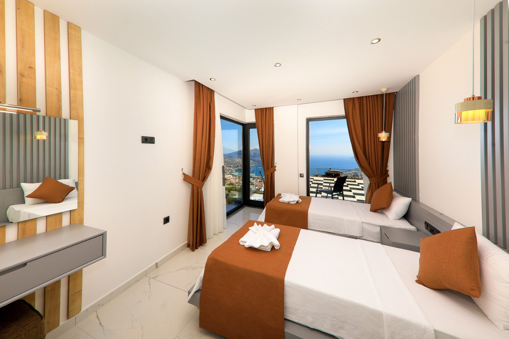Twin room in Villa Bliss, villa holiday in Kalkan, Turkey