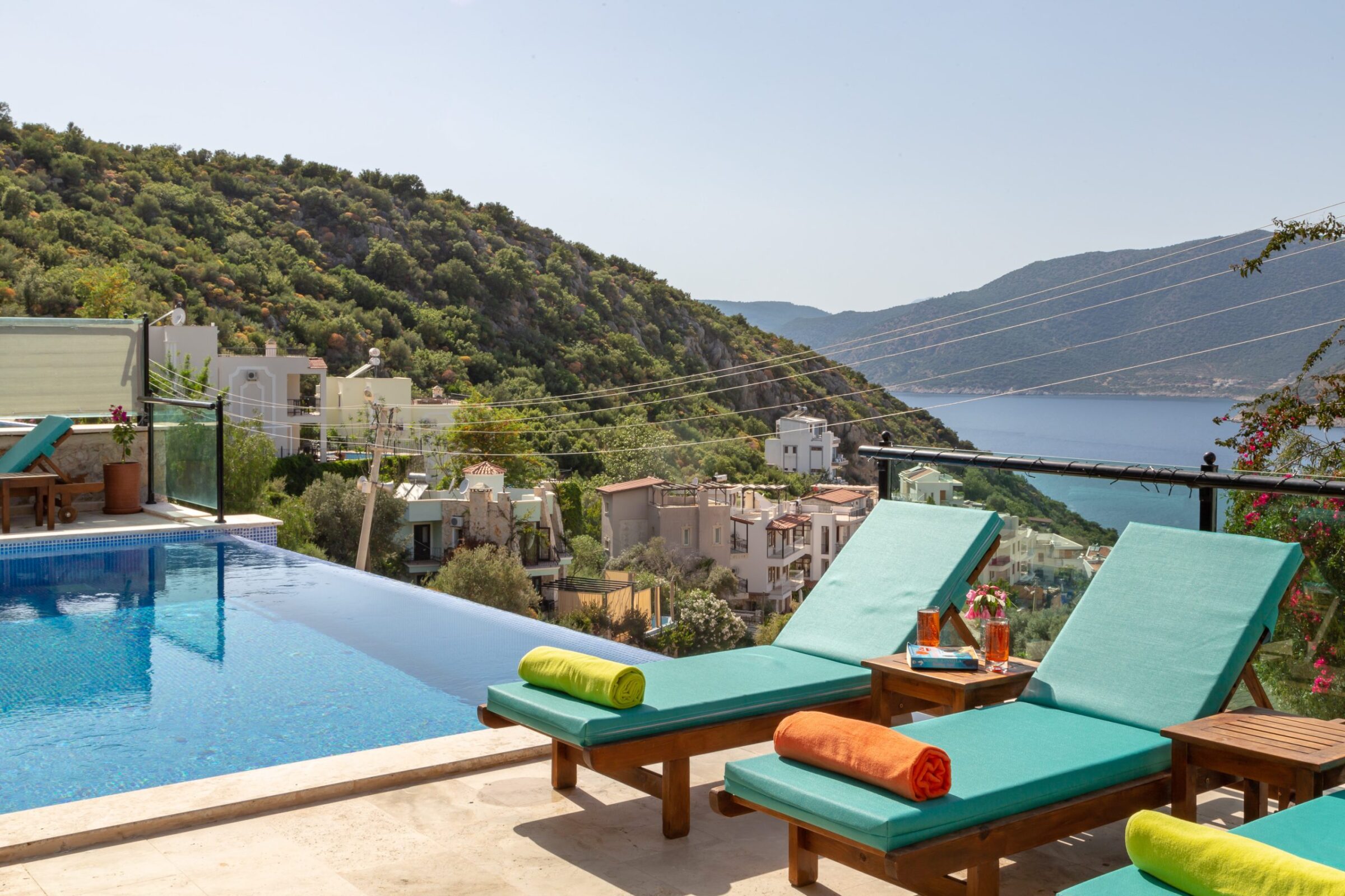 Villa holidays at villa Hera, Kalkan pool area