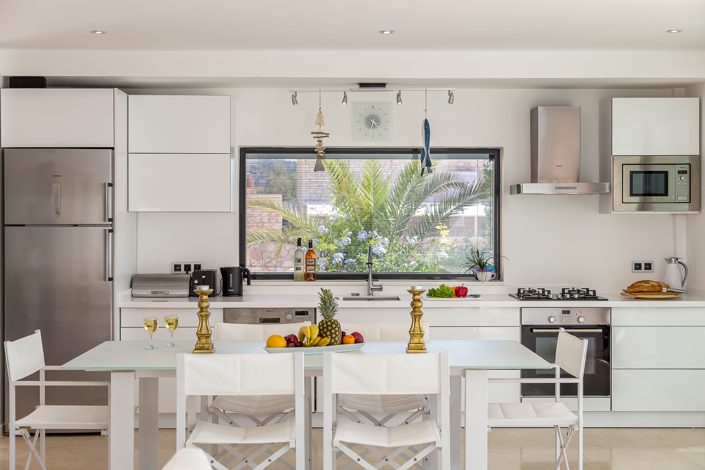 Kitchen and dining area in Villa Setara, villa holidays in Kalkan, Turkey