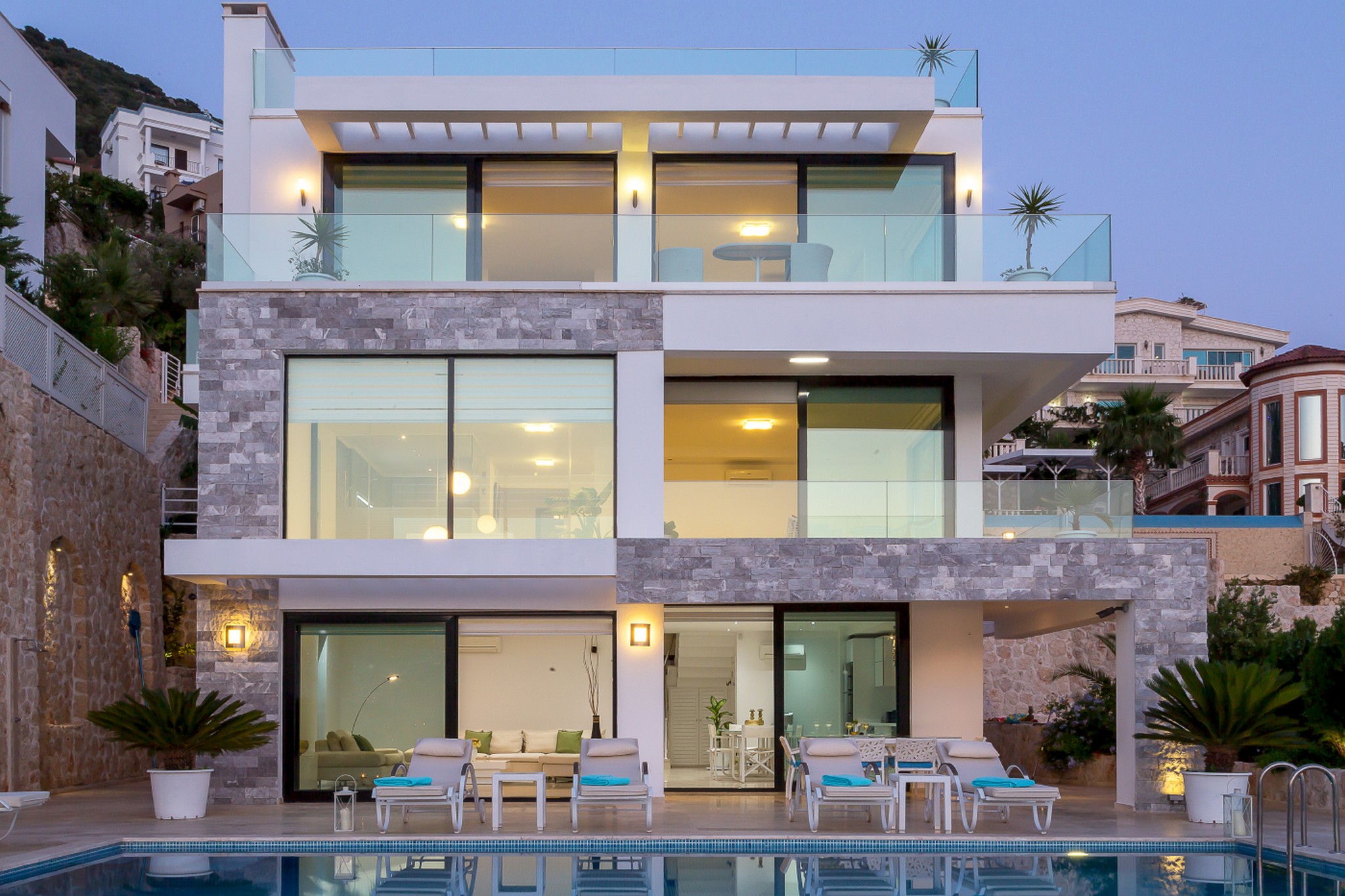 Front view of Villa Setara, villa holidays in Kalkan, Turkey