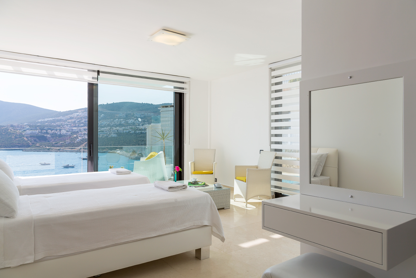 Twin room with balcony in Villa Afsana, villa holidays in Kalkan, Turkey