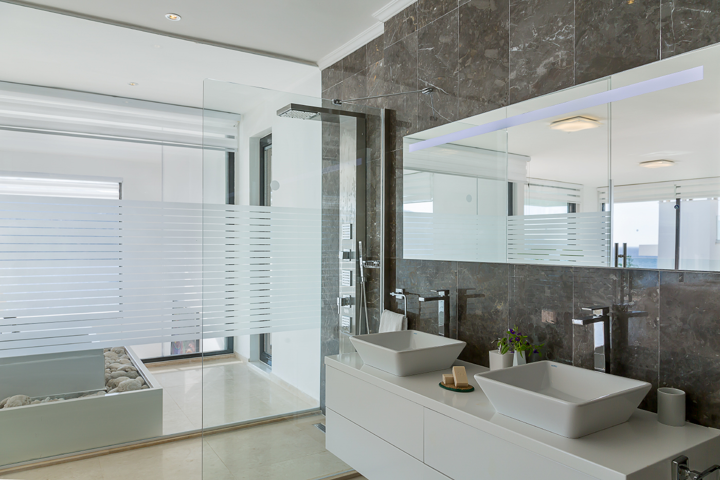 Double bathroom in Villa Afsana, villa holidays in Kalkan, Turkey