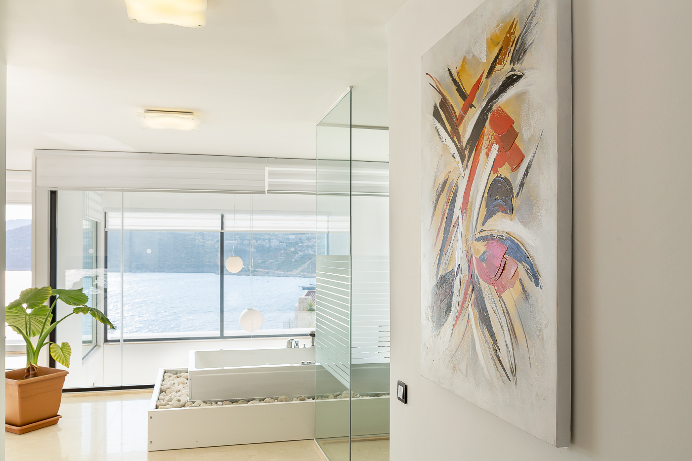 Large bathroom in Villa Afsana, villa holidays in Kalkan, Turkey