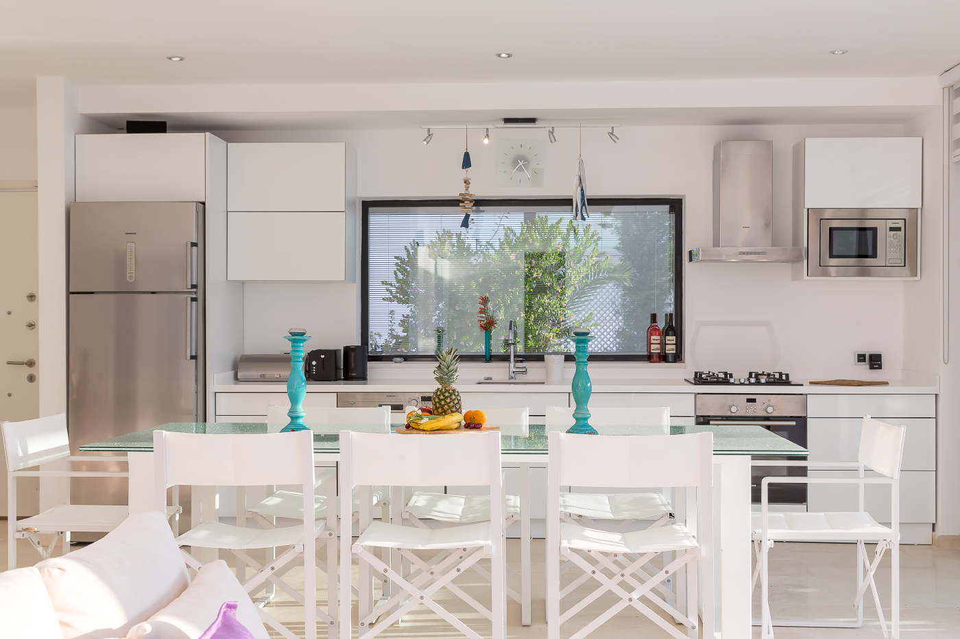 Kitchen and dining area in Villa Afsana, villa holidays in Kalkan, Turkey