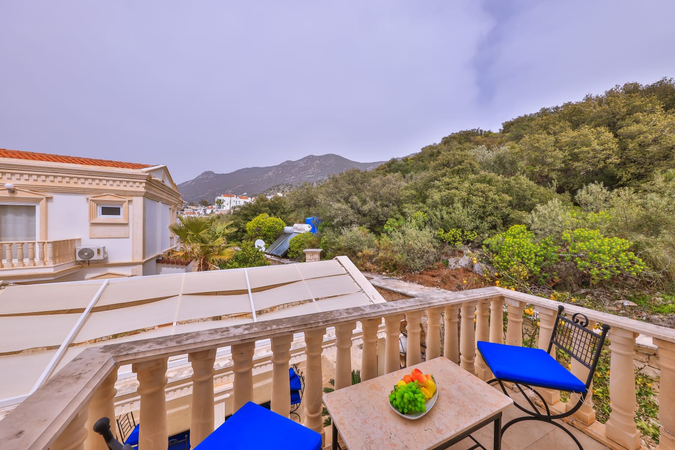 Balcony view from Villa Palmiye, villa holidays in Kalkan, Turkey