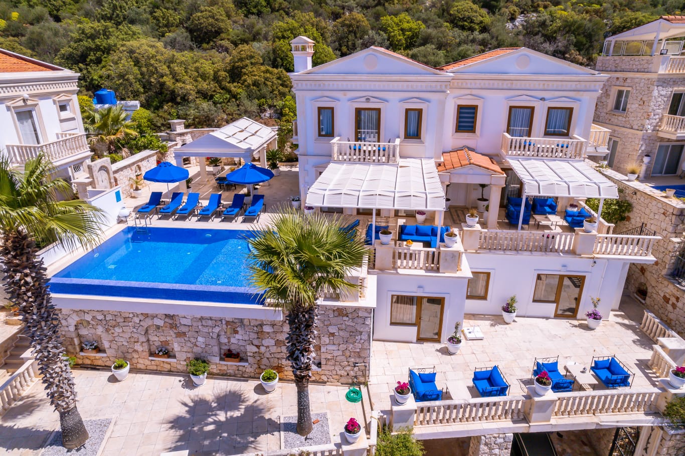 Front view of Villa Palmiye, villa holidays in Kalkan, Turkey