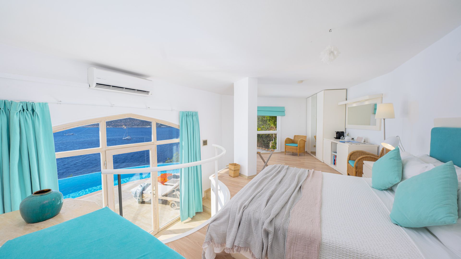 Double bedroom in Pool House, holidays in Kalkan, Turkey