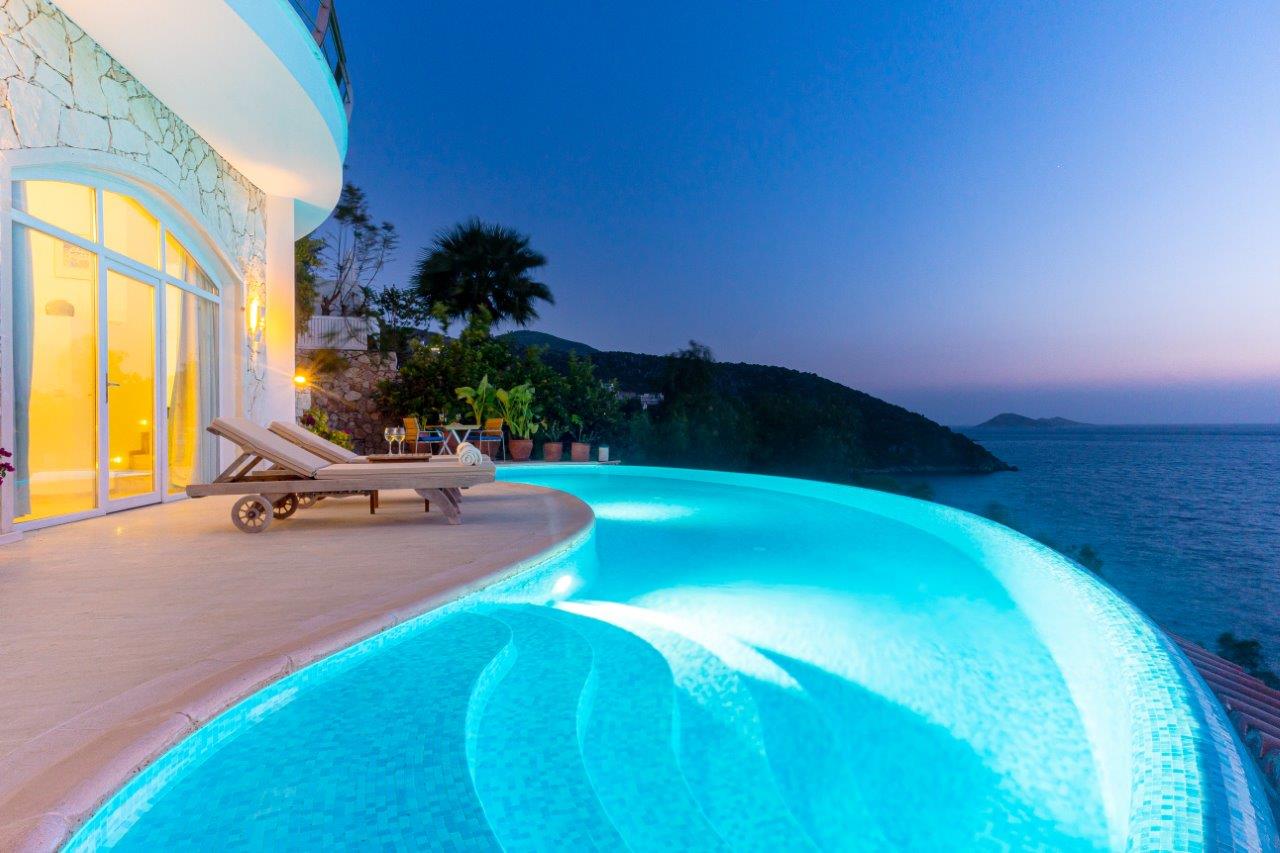 Infinity pool at Pool House, holidays in Kalkan, Turkey