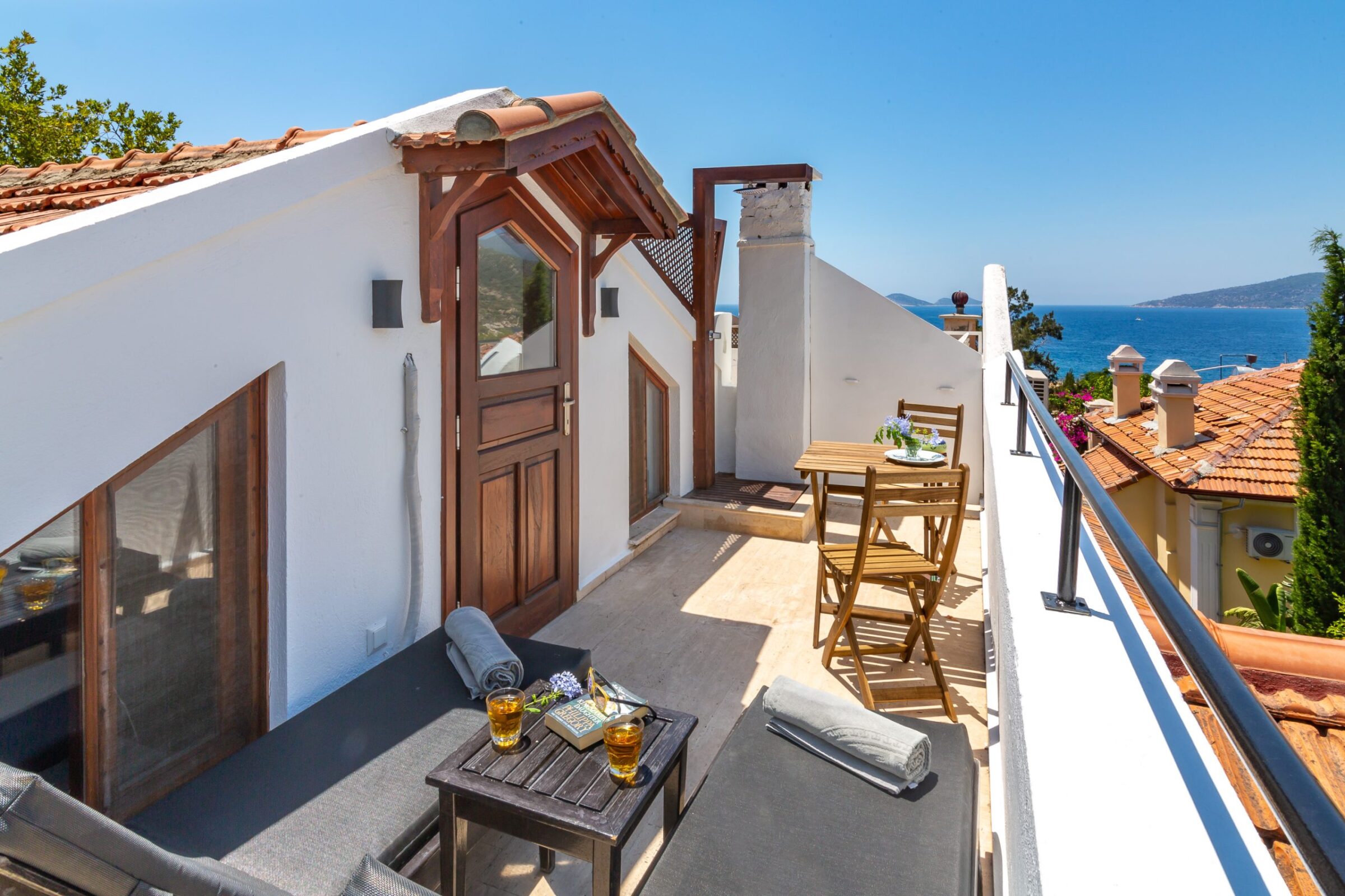 Luxury villa holiday in Turkey at villa Minik—balcony