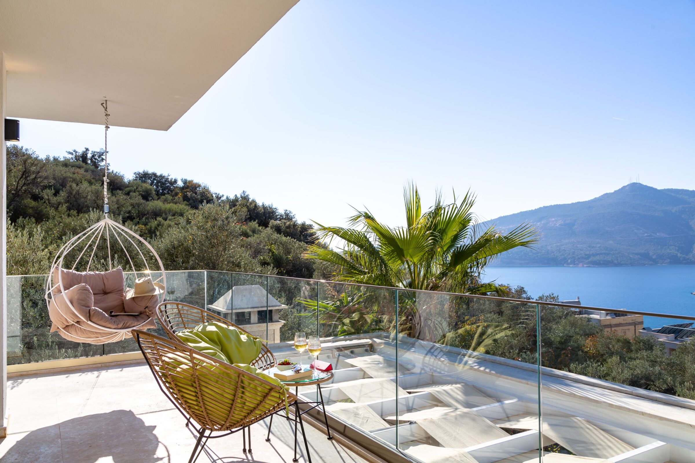 Outdoor seating at Villa Moonshine, villa holiday in Kalkan, Turkey