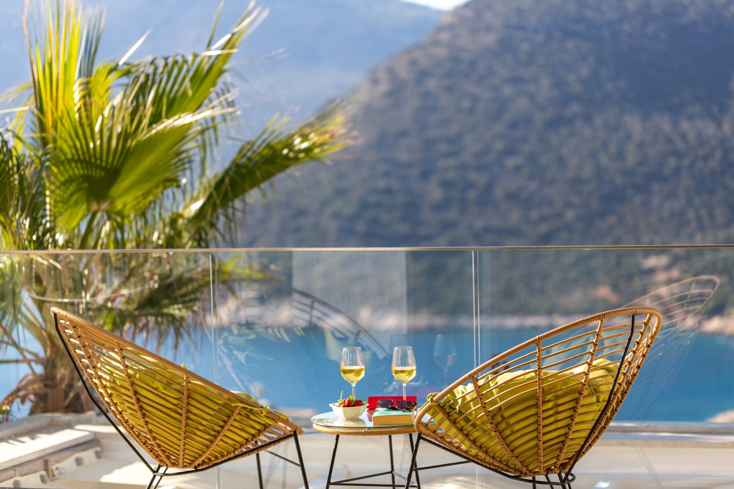 Outdoor seating at Villa Moonshine, villa holiday in Kalkan, Turkey