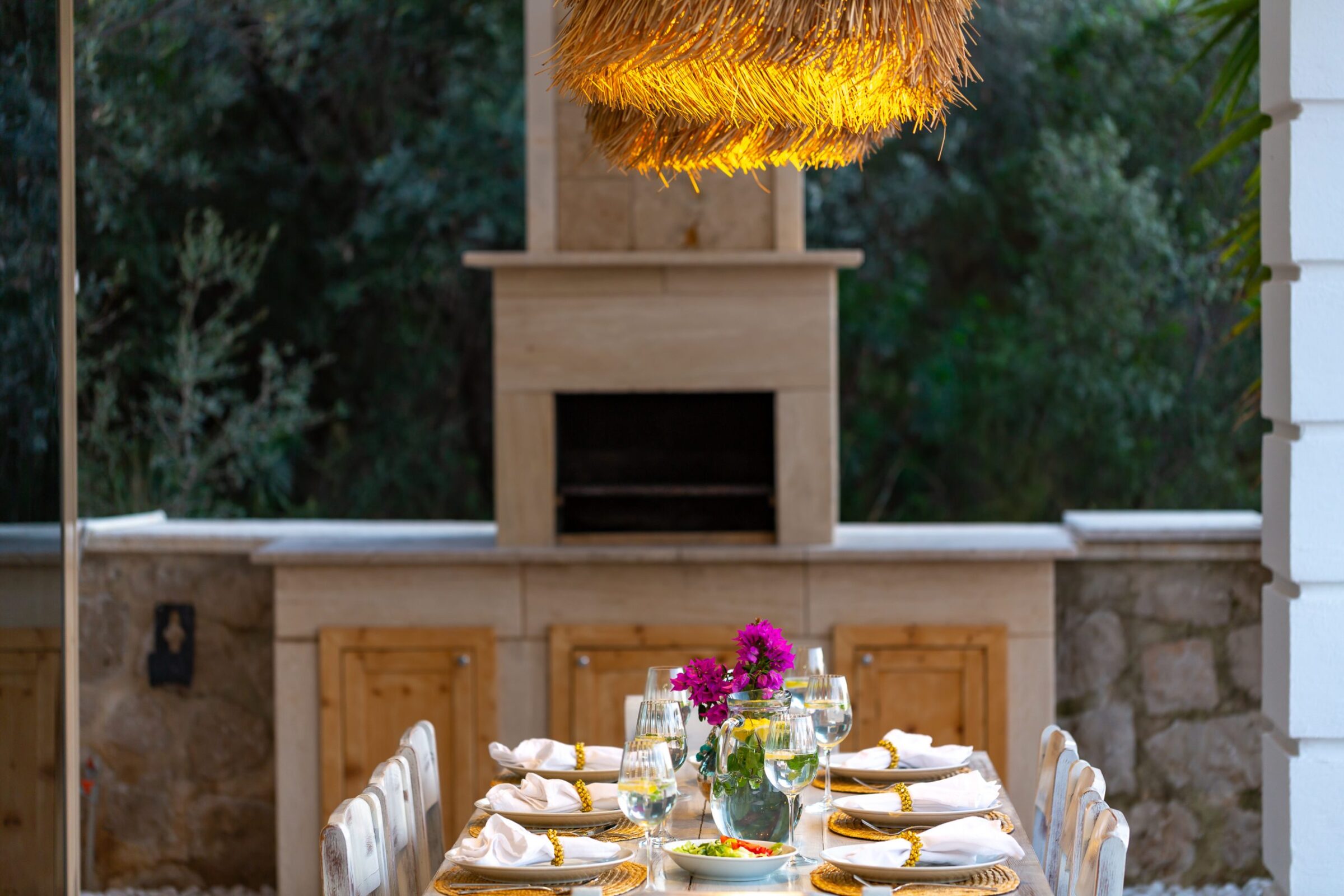 Outdoor dining area at Villa Moonshine, villa holiday in Kalkan, Turkey