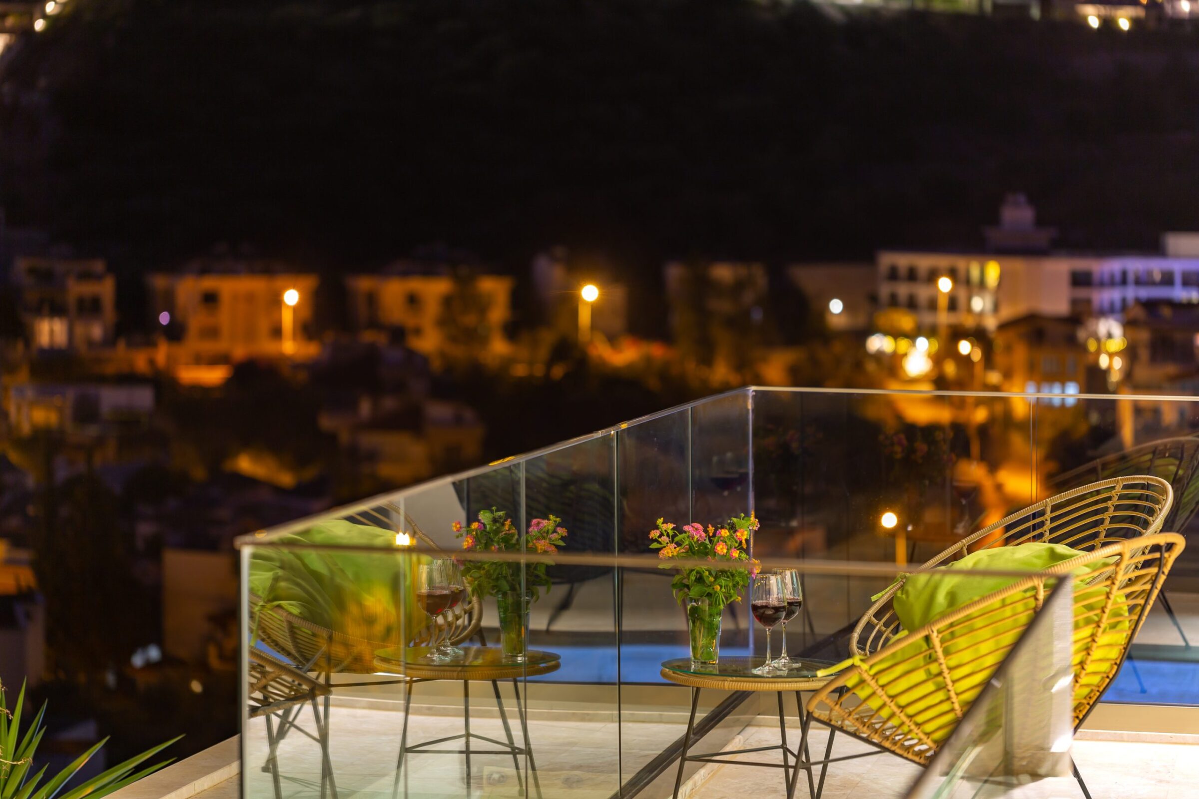 The balcony view from Villa Moonshine, villa holiday in Kalkan, Turkey