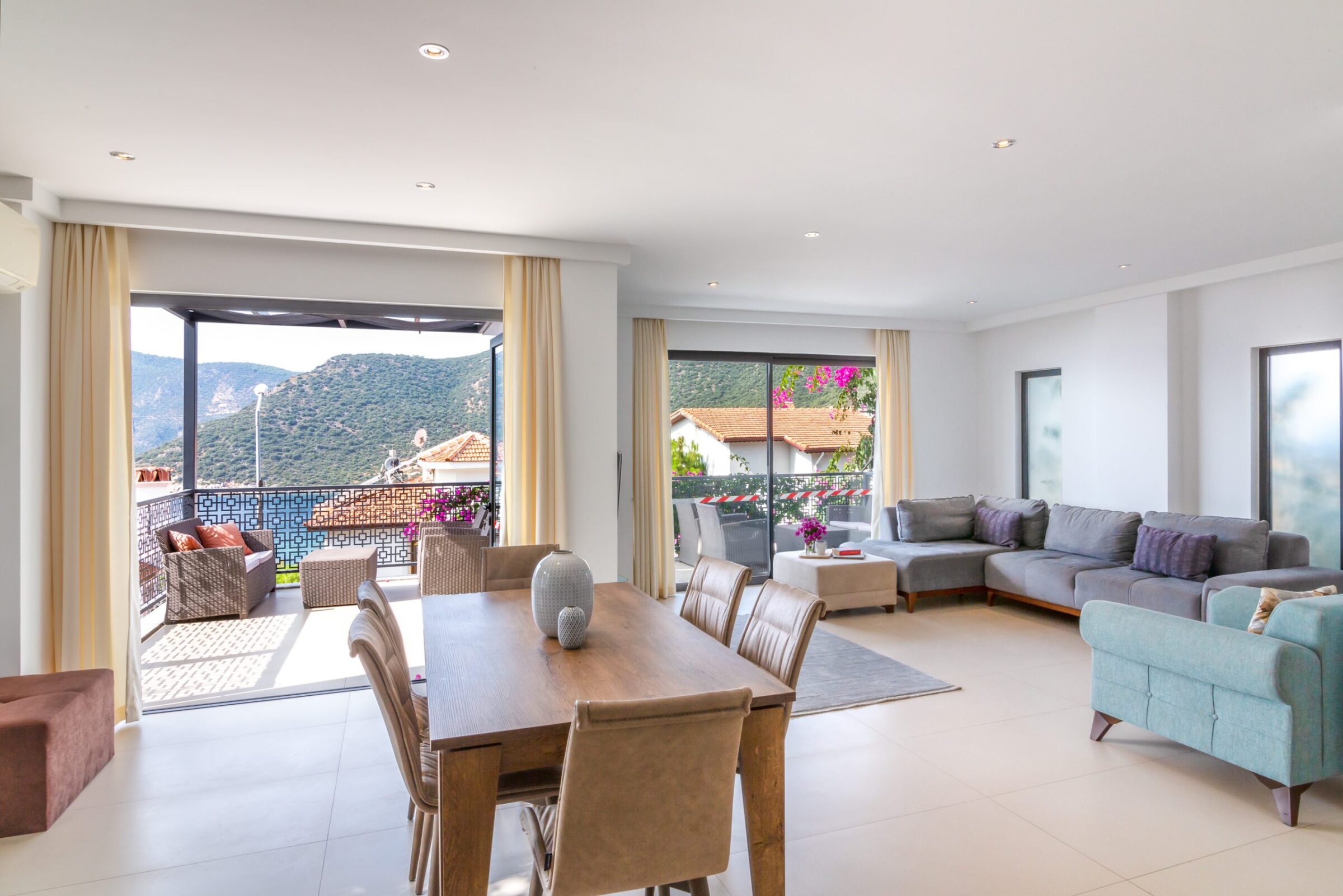 Dining area of luxurious Villa Nar Evi in Kalkan, Turkey