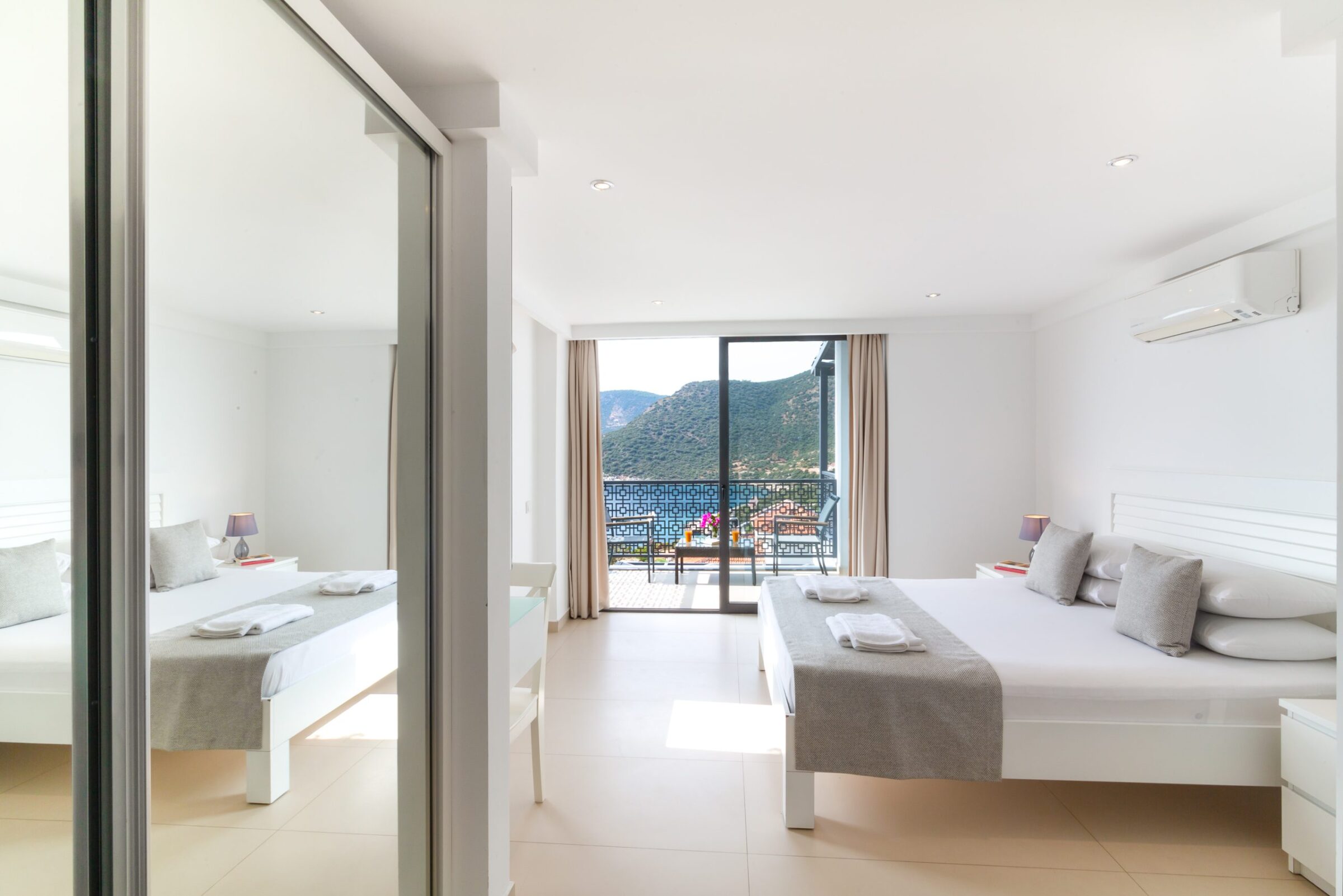 Double bedroom of luxurious Villa Nar Evi in Kalkan, Turkey