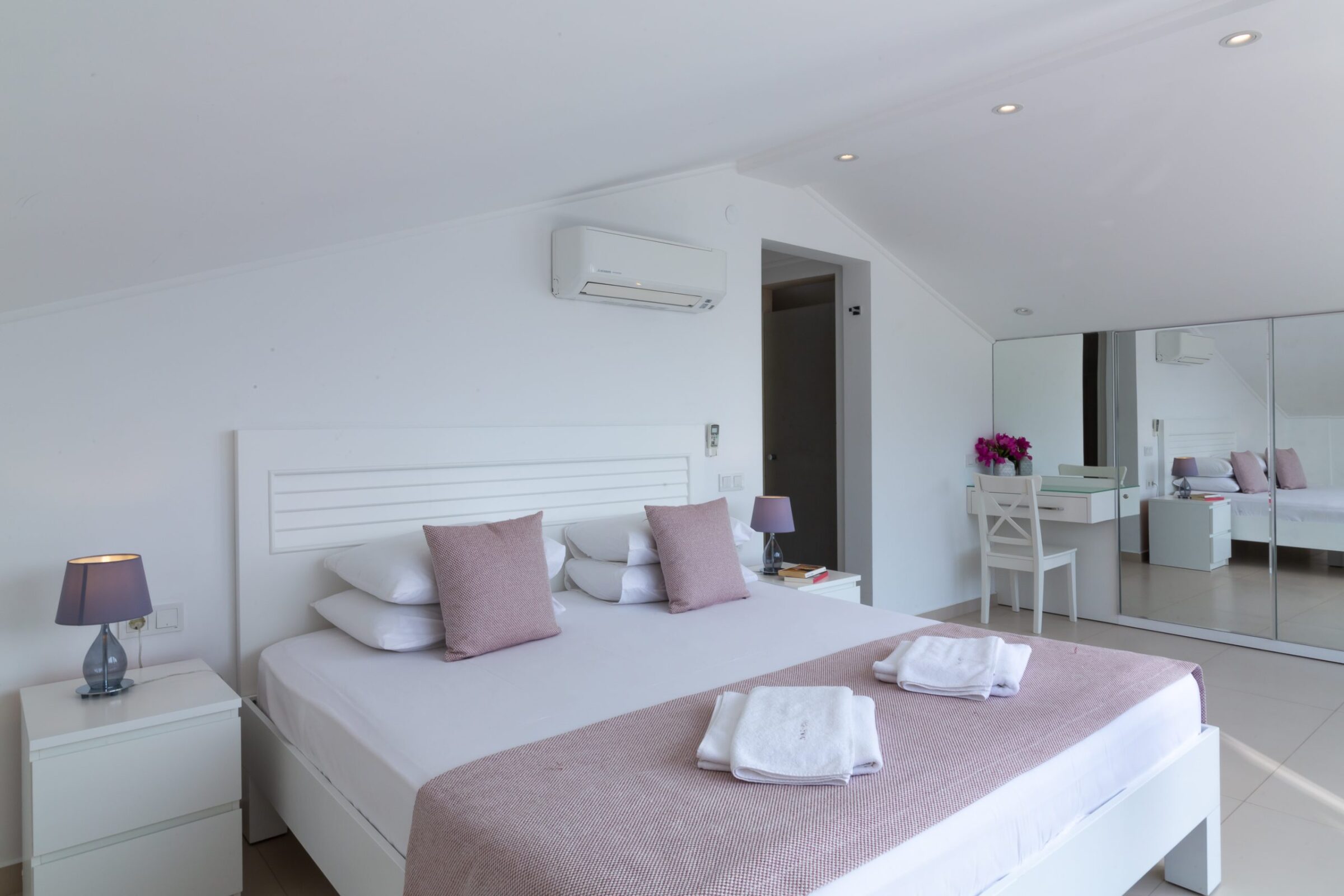 Double bedroom of luxurious Villa Nar Evi in Kalkan, Turkey