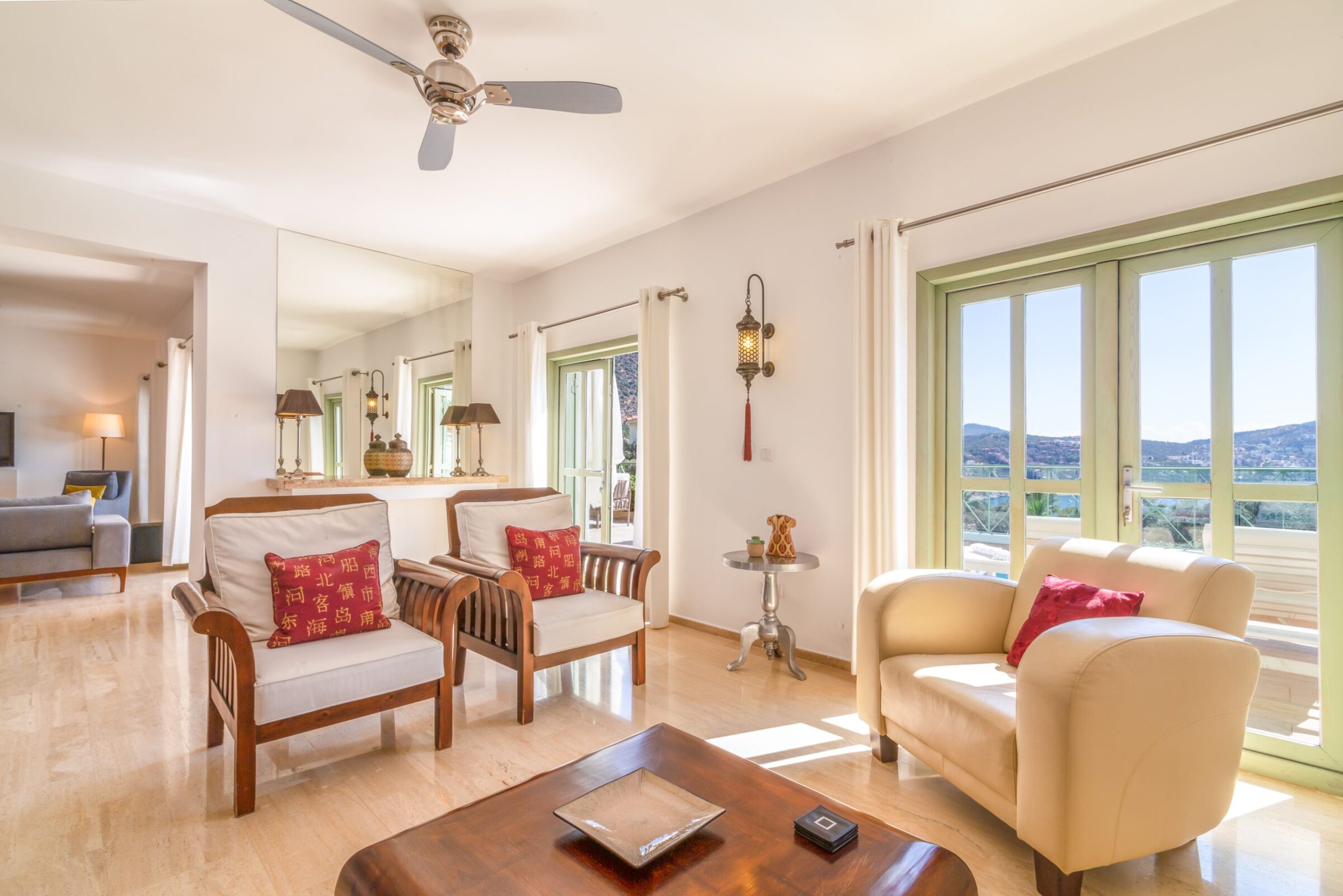 Luxury villa holiday in Turkey at villa Yesil Ev—living room