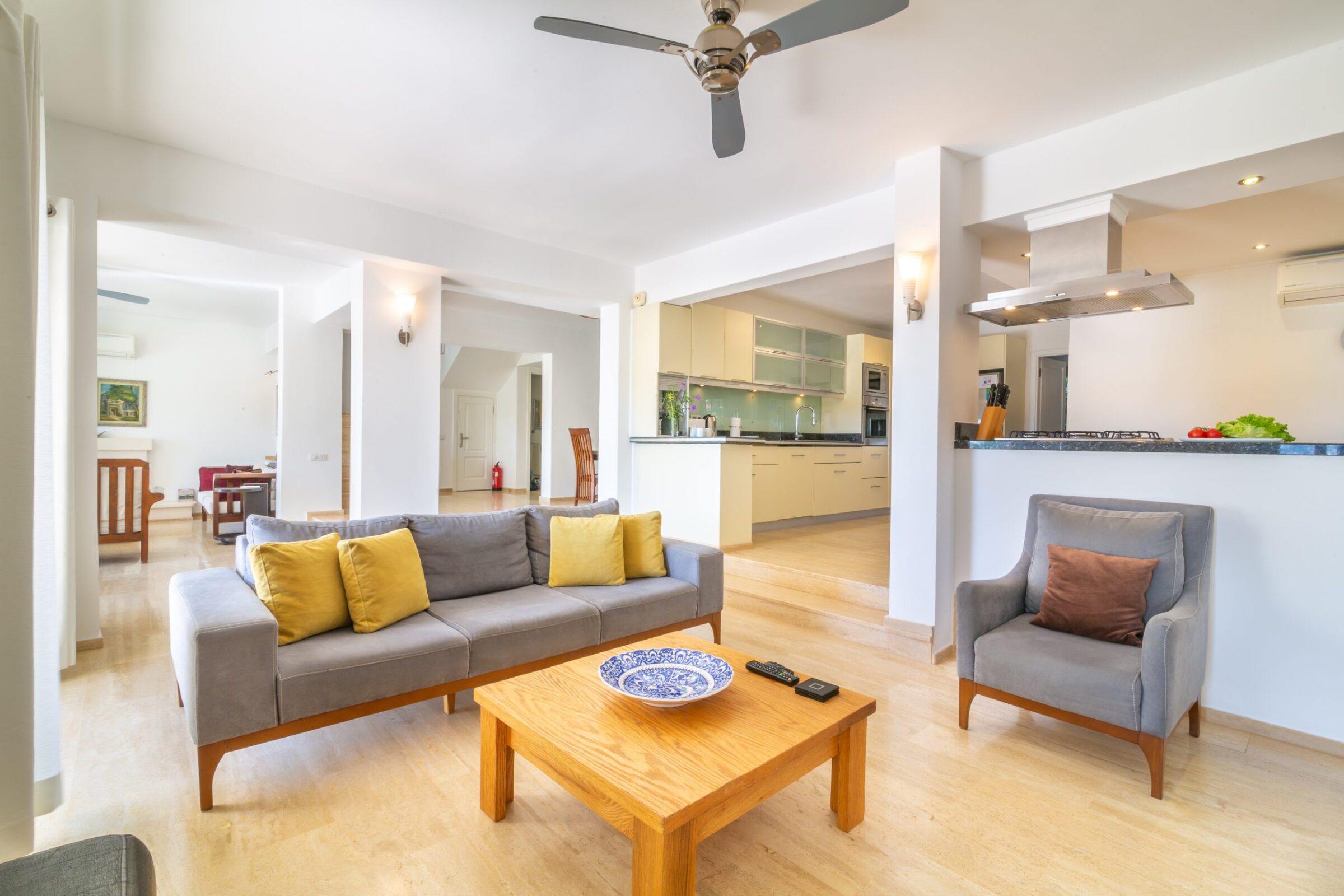 Luxury villa holiday in Turkey at villa Yesil Ev—lounge area