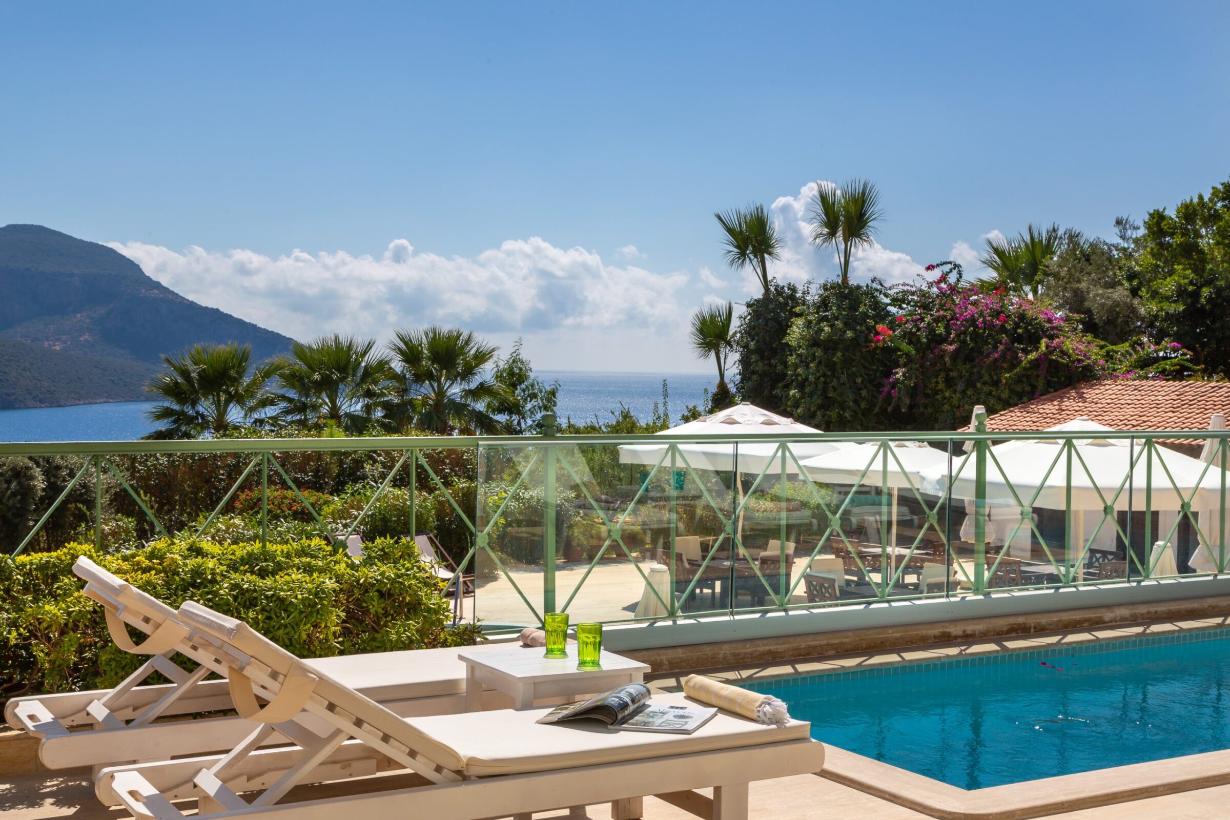 Luxury villa holiday in Turkey at villa Yesil Ev—pool area