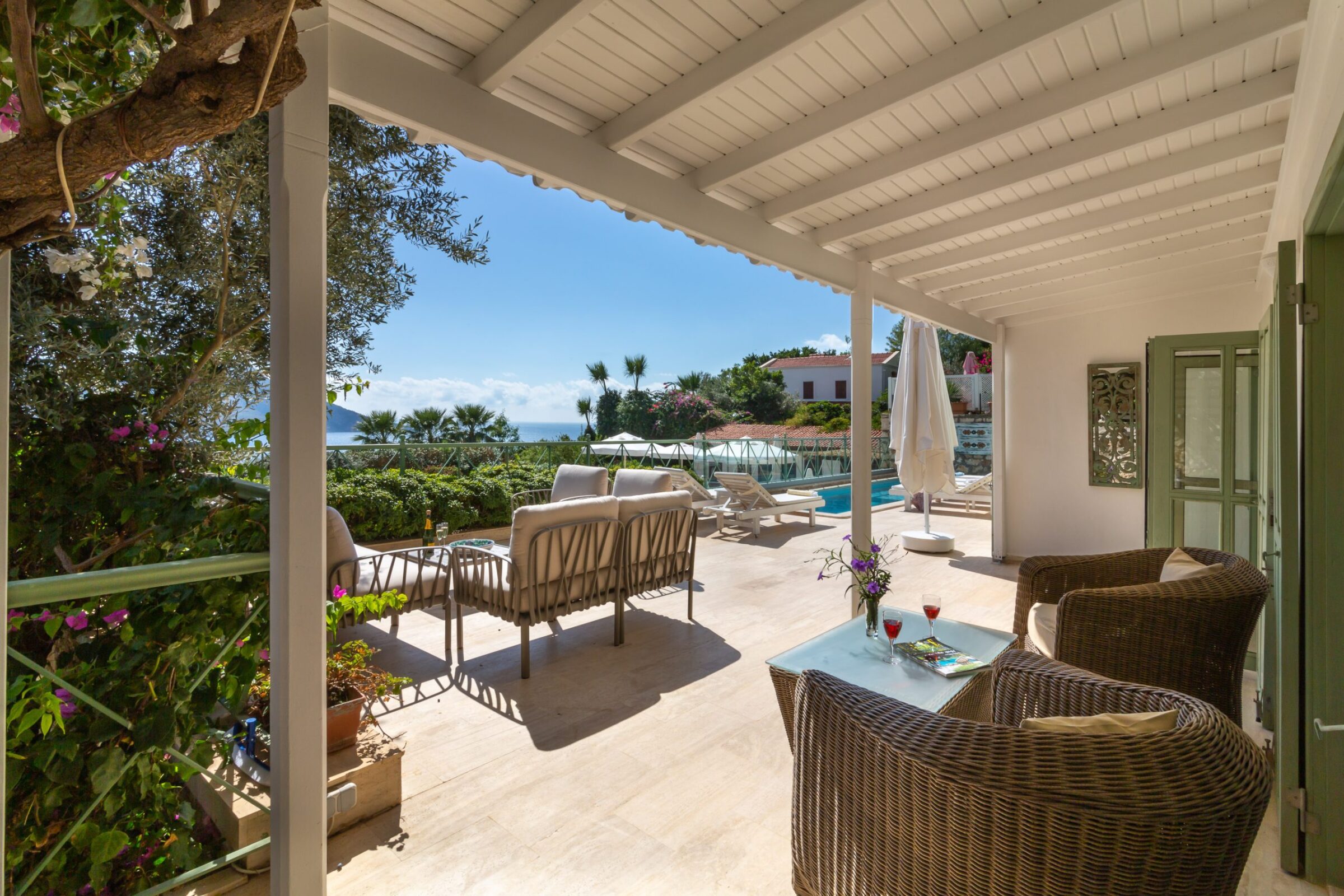 Luxury villa holiday in Turkey at villa Yesil Ev—outdoor seating area