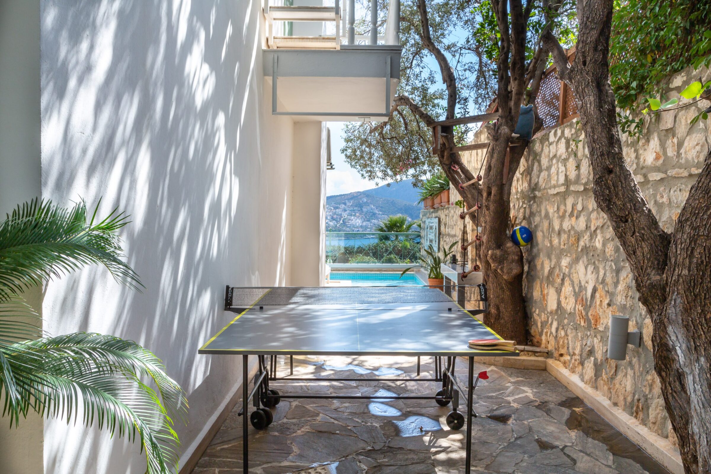 Luxury villa holiday in Turkey at villa Yesil Ev—outdoor games area