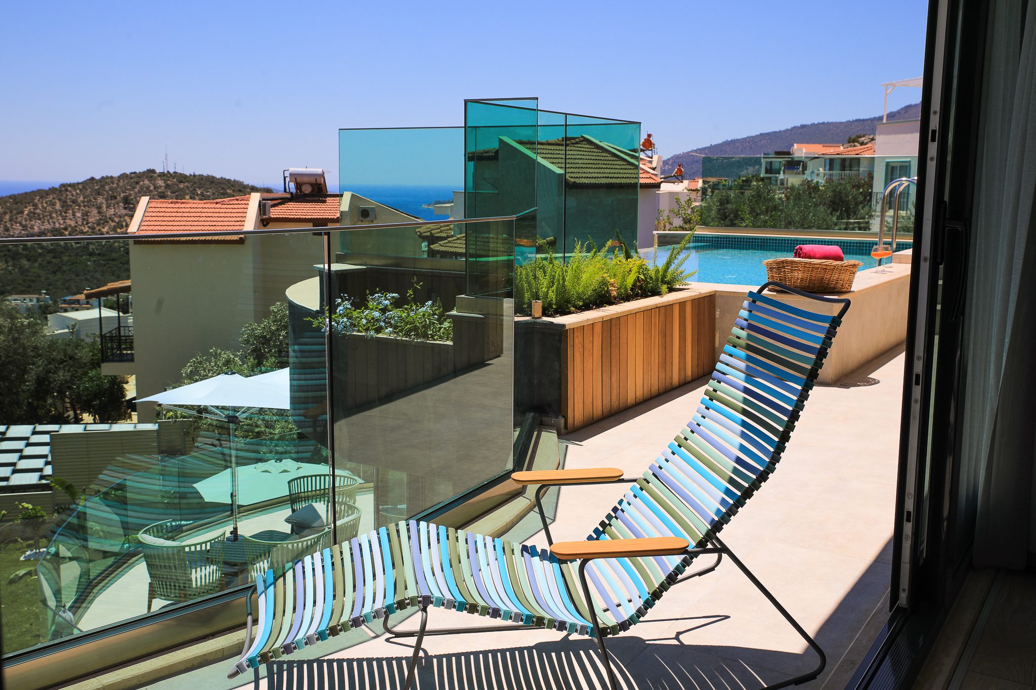 Balcony in Villa Sandie, villas to rent in Kalkan, Turkey
