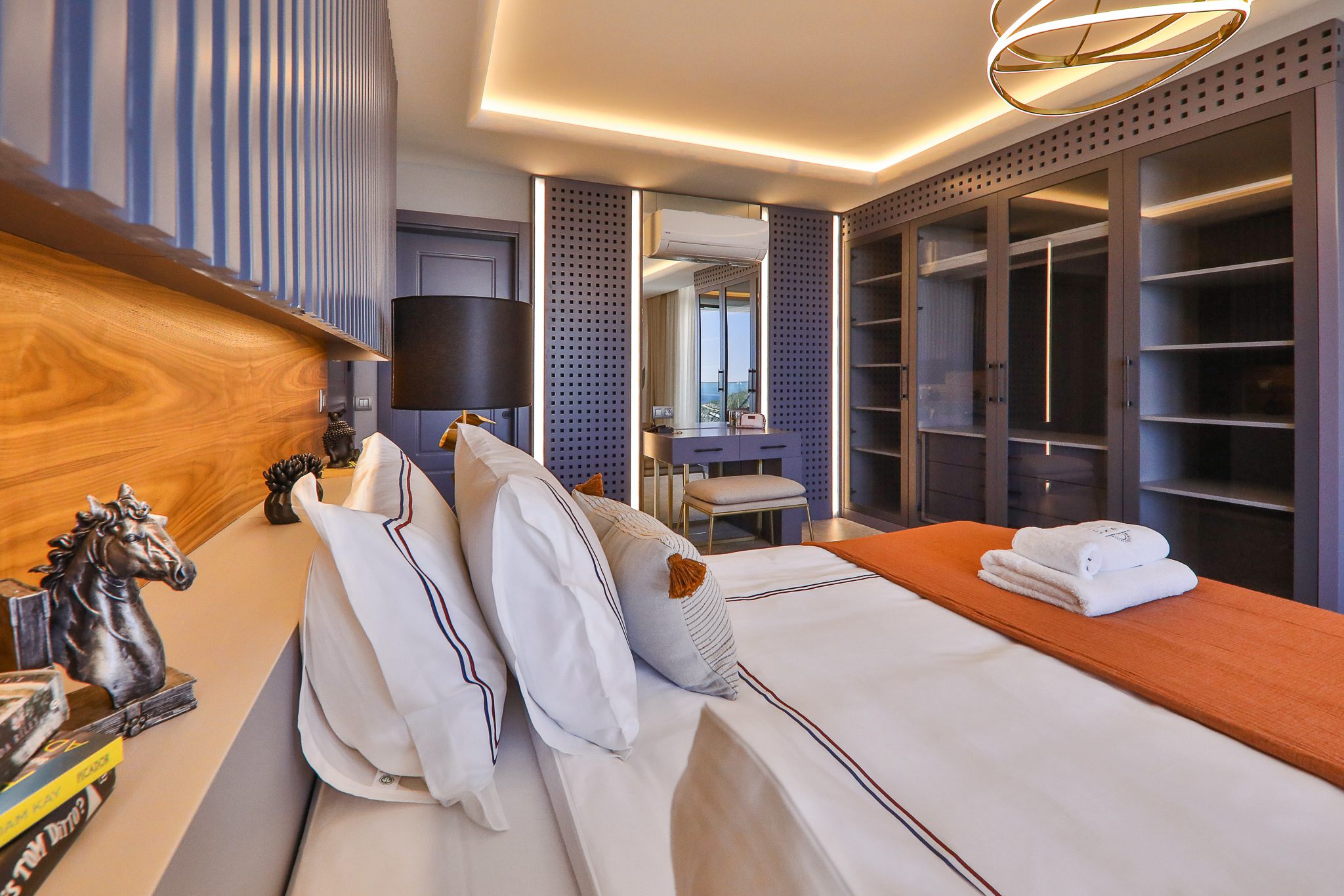 Double bedroom and balcony in Villa Sandie, villas to rent in Kalkan, Turkey