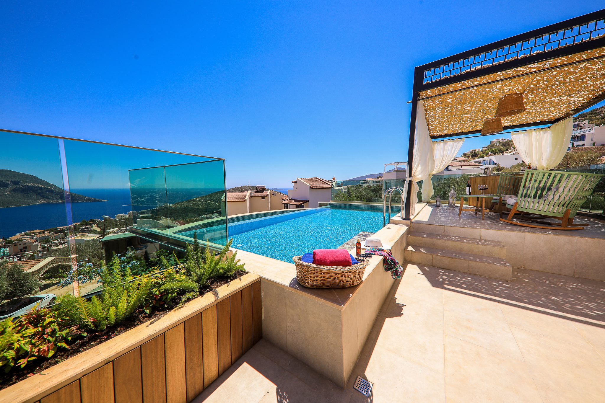 View from Villa Sandie, villas to rent in Kalkan, Turkey