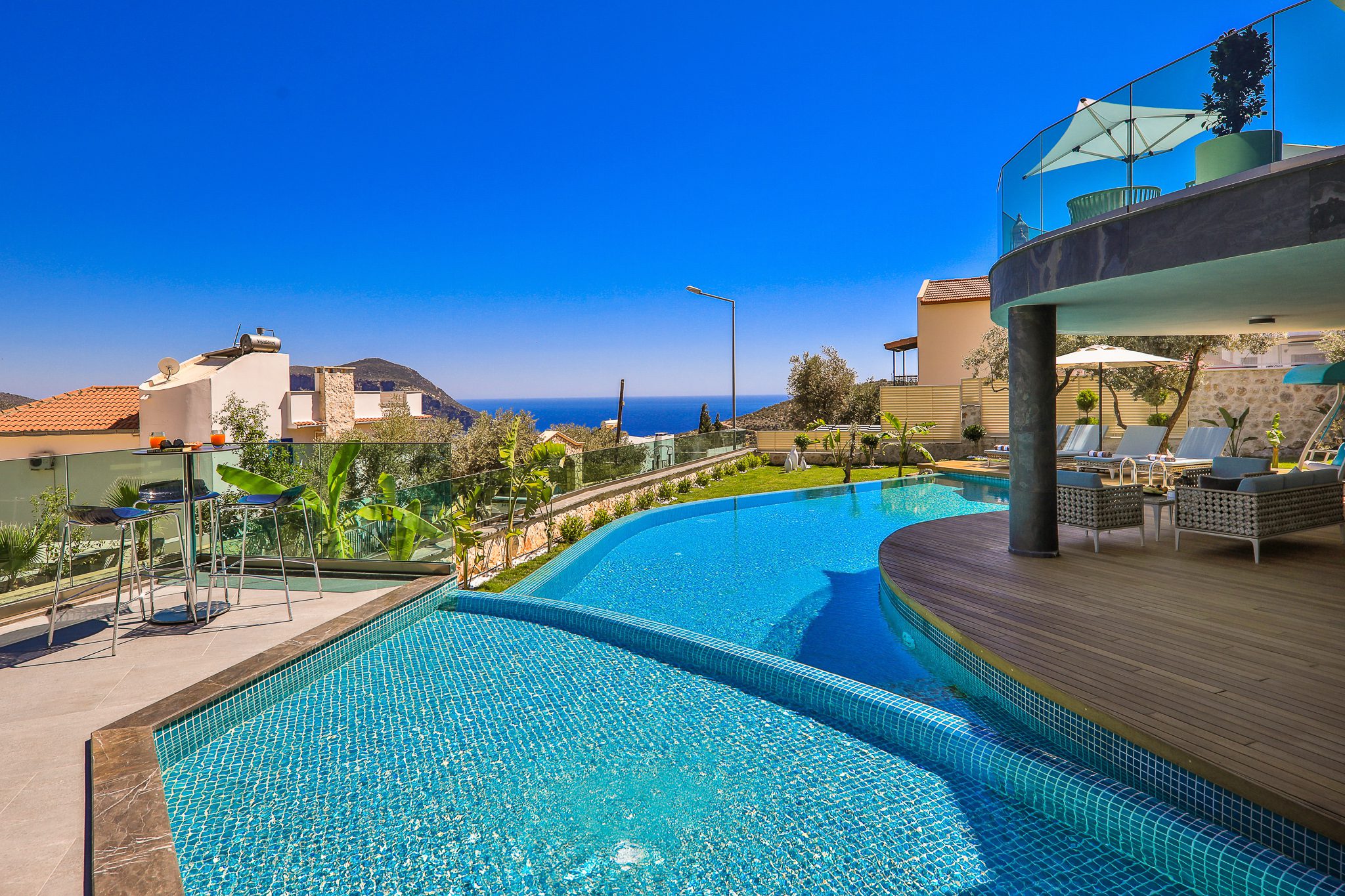 Swimming pool in Villa Sandie, villas to rent in Kalkan, Turkey