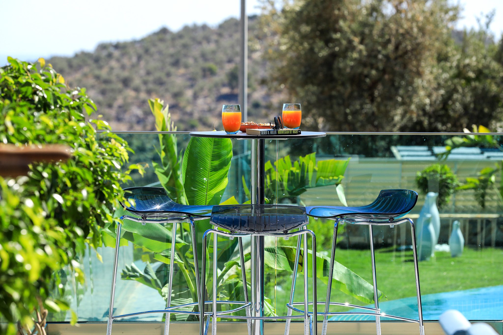 Balcony seating in Villa Sandie, villas to rent in Kalkan, Turkey