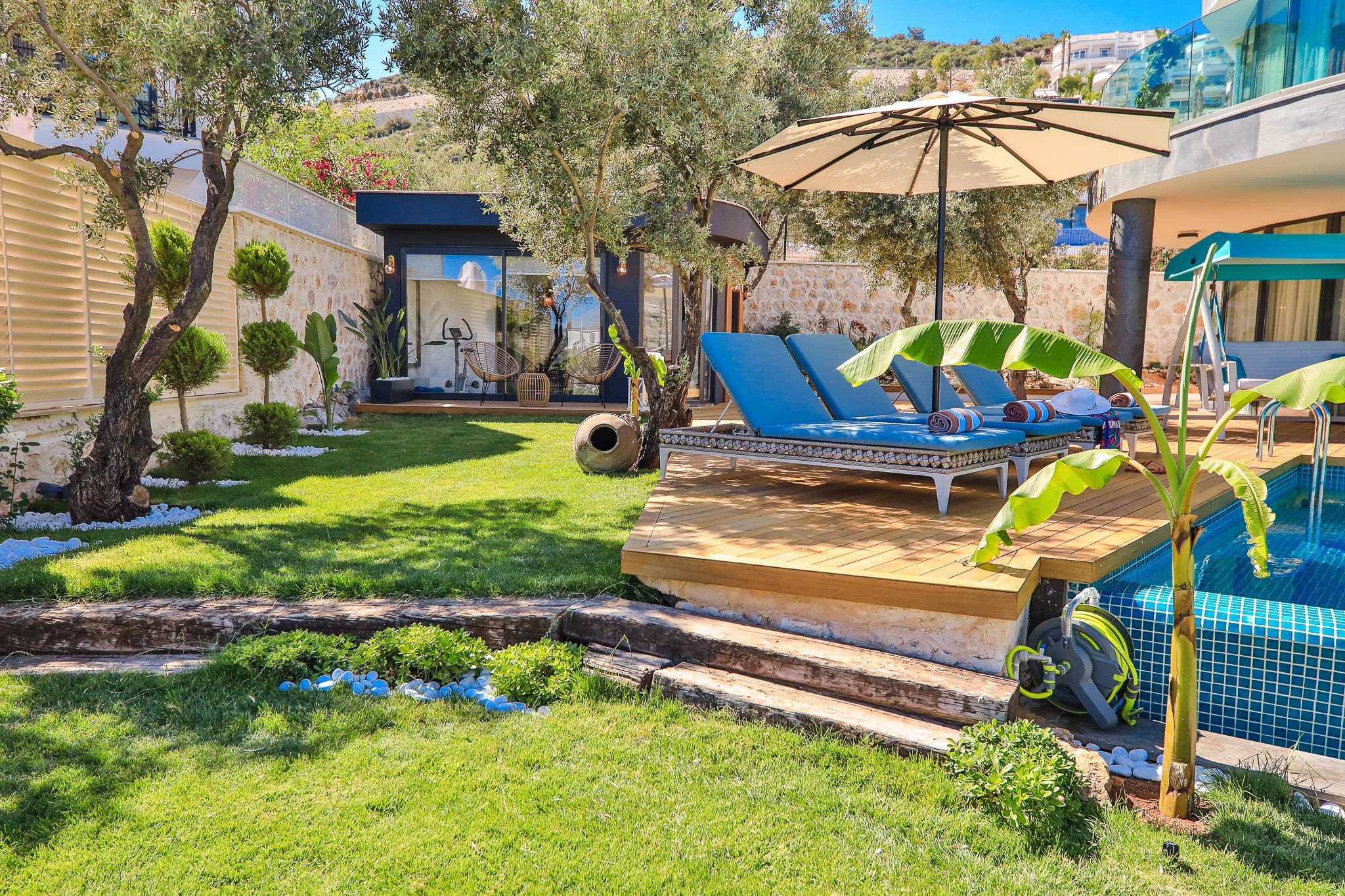 Garden of Villa Sandie, villas to rent in Kalkan, Turkey