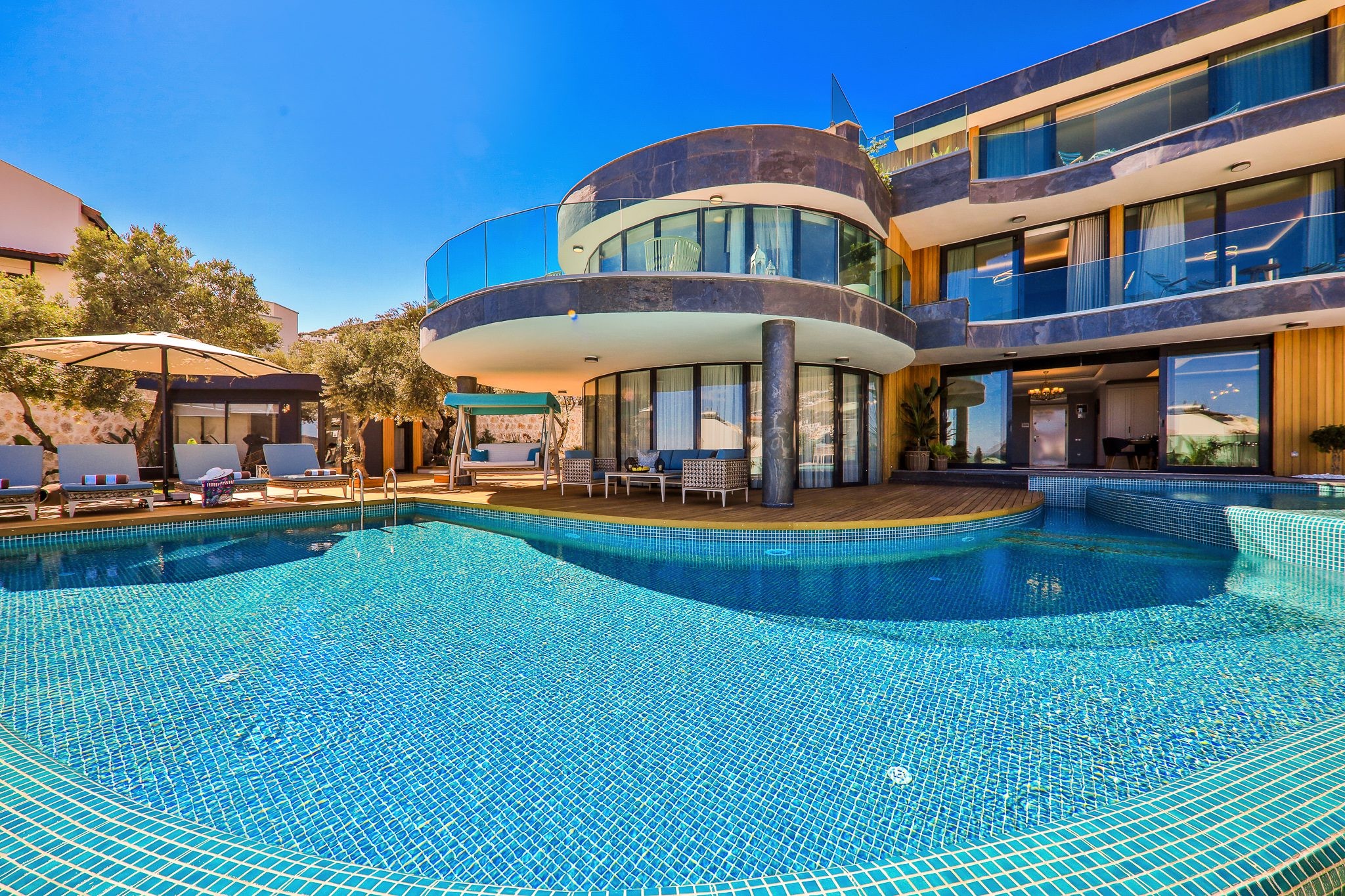 Front view of Villa Sandie, villas to rent in Kalkan, Turkey